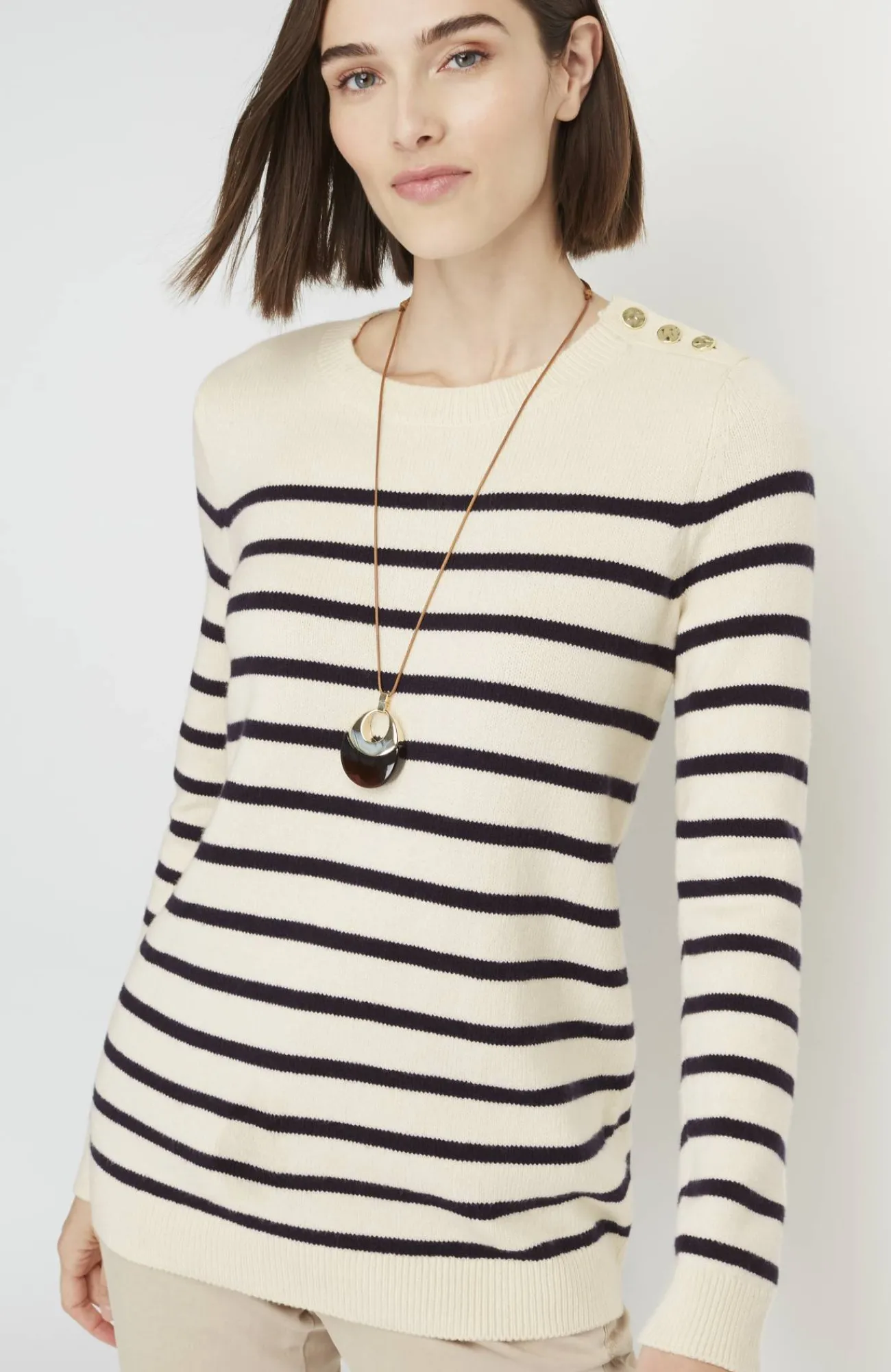 J.Jill Buttoned-Shoulder Pullover Sweater Online