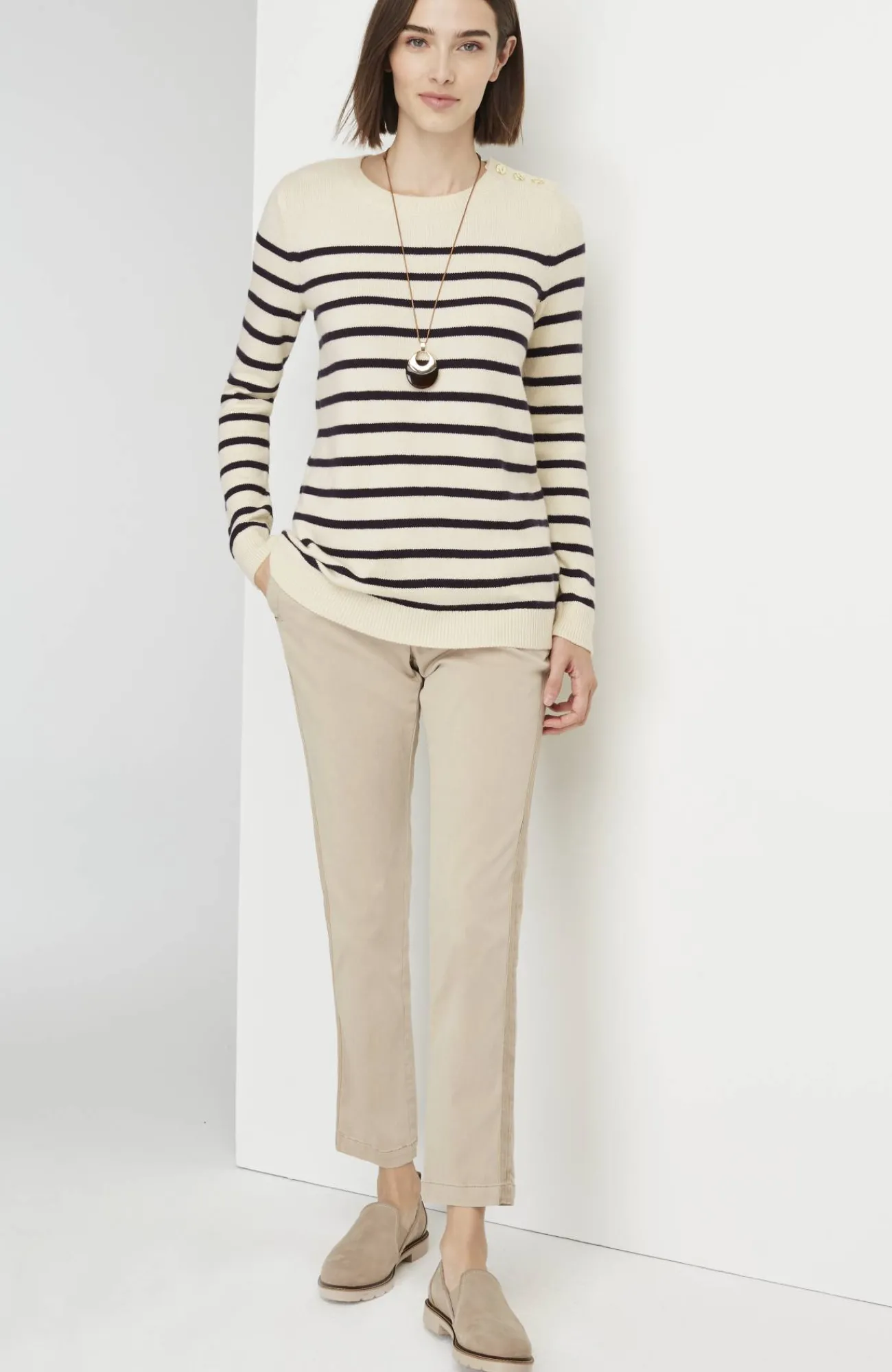J.Jill Buttoned-Shoulder Pullover Sweater Online