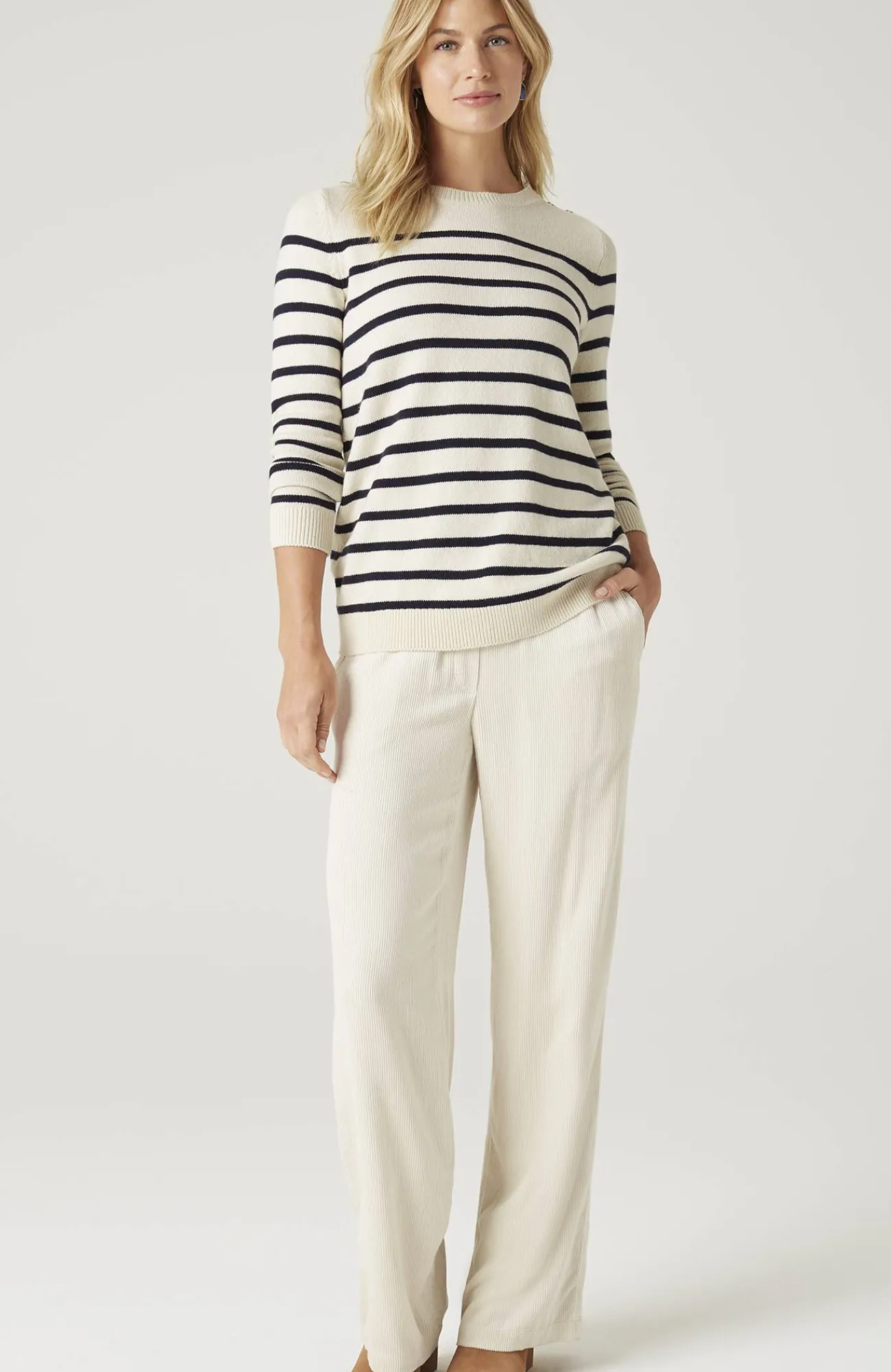 J.Jill Buttoned-Shoulder Pullover Sweater Online