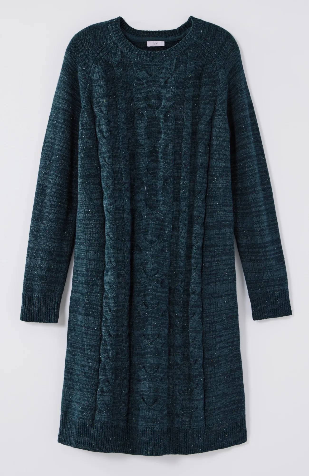 J.Jill Cabled Sweater Dress Dark Tidewater Heather Multi Online