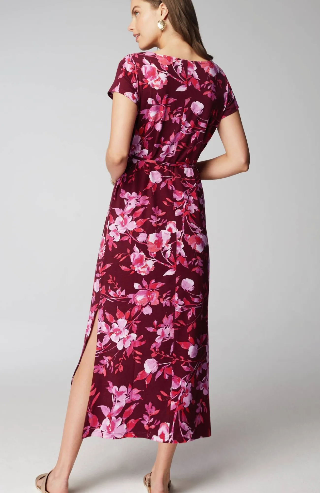 J.Jill Cap-Sleeve Maxi Dress Fashion