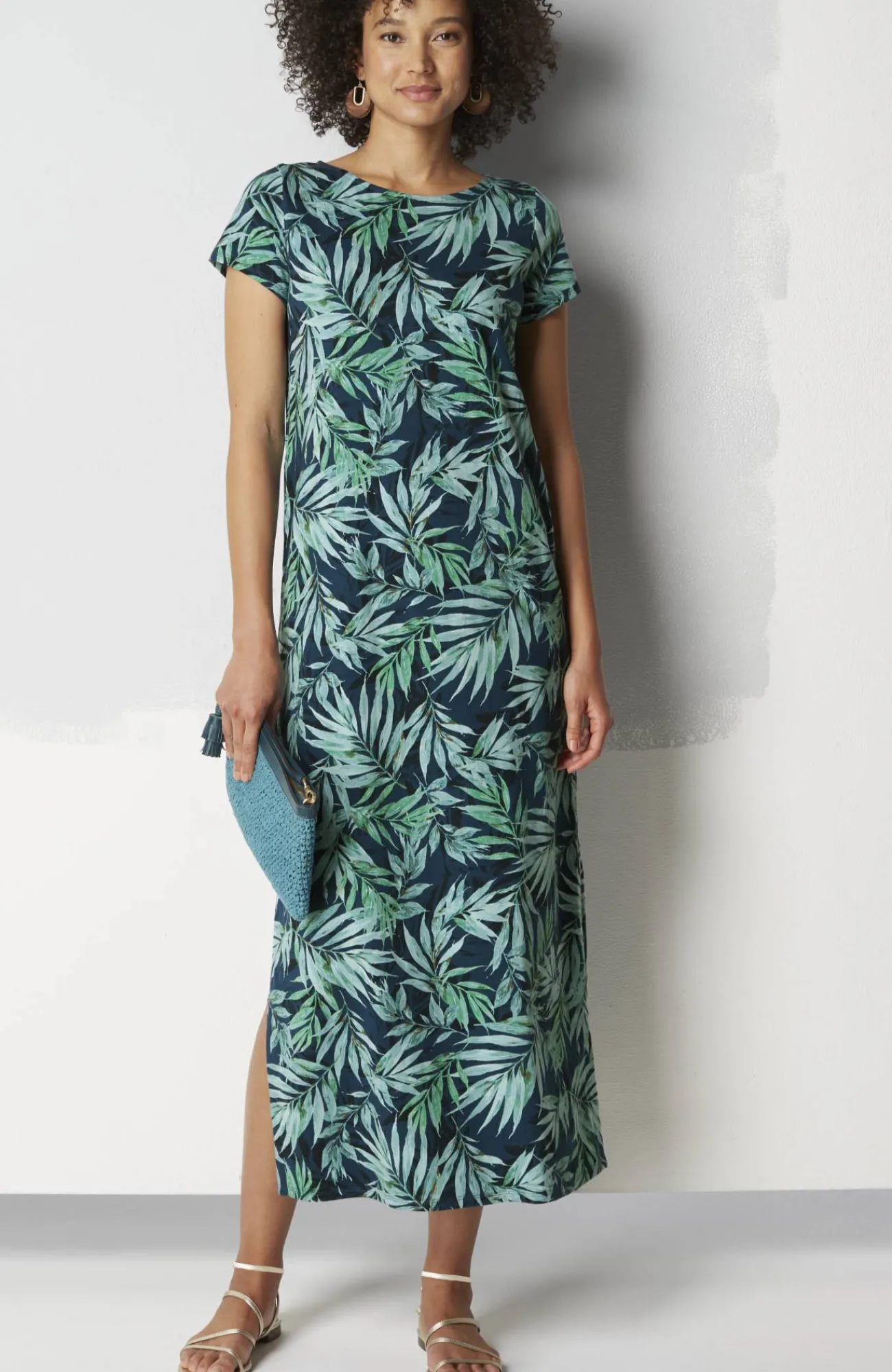 J.Jill Cap-Sleeve Maxi Dress Fashion