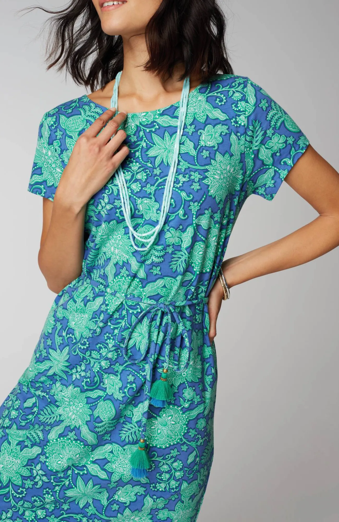 J.Jill Cap-Sleeve Maxi Dress Fashion