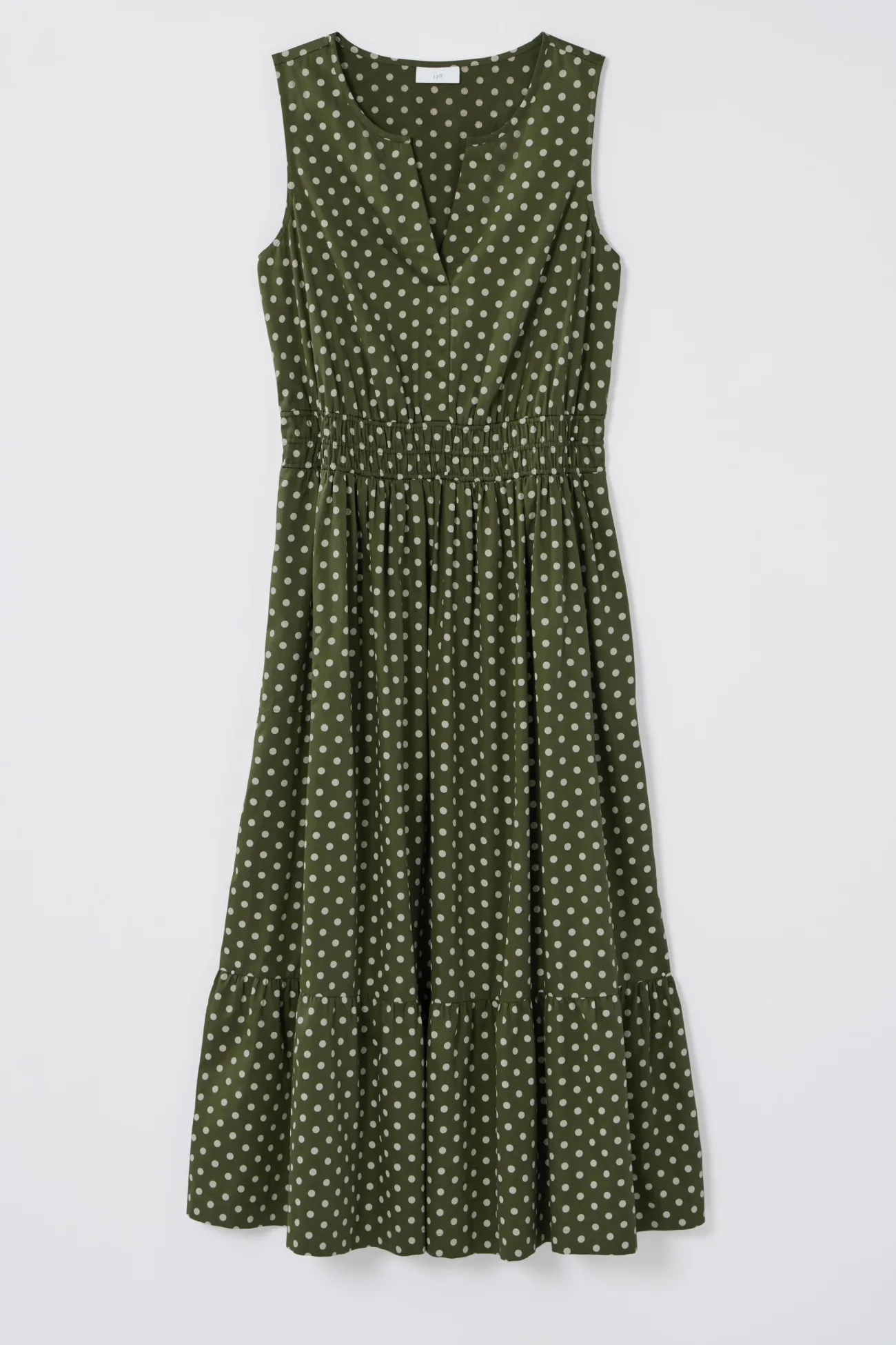 J.Jill Carefree Midi Dress Pesto Classic Dot Discount