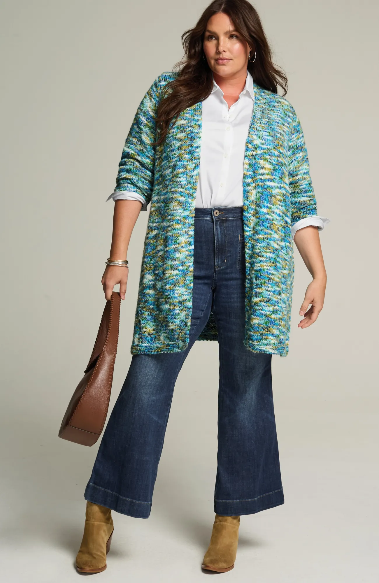 J.Jill Clarendon Cardi Cyan Multi Best Sale