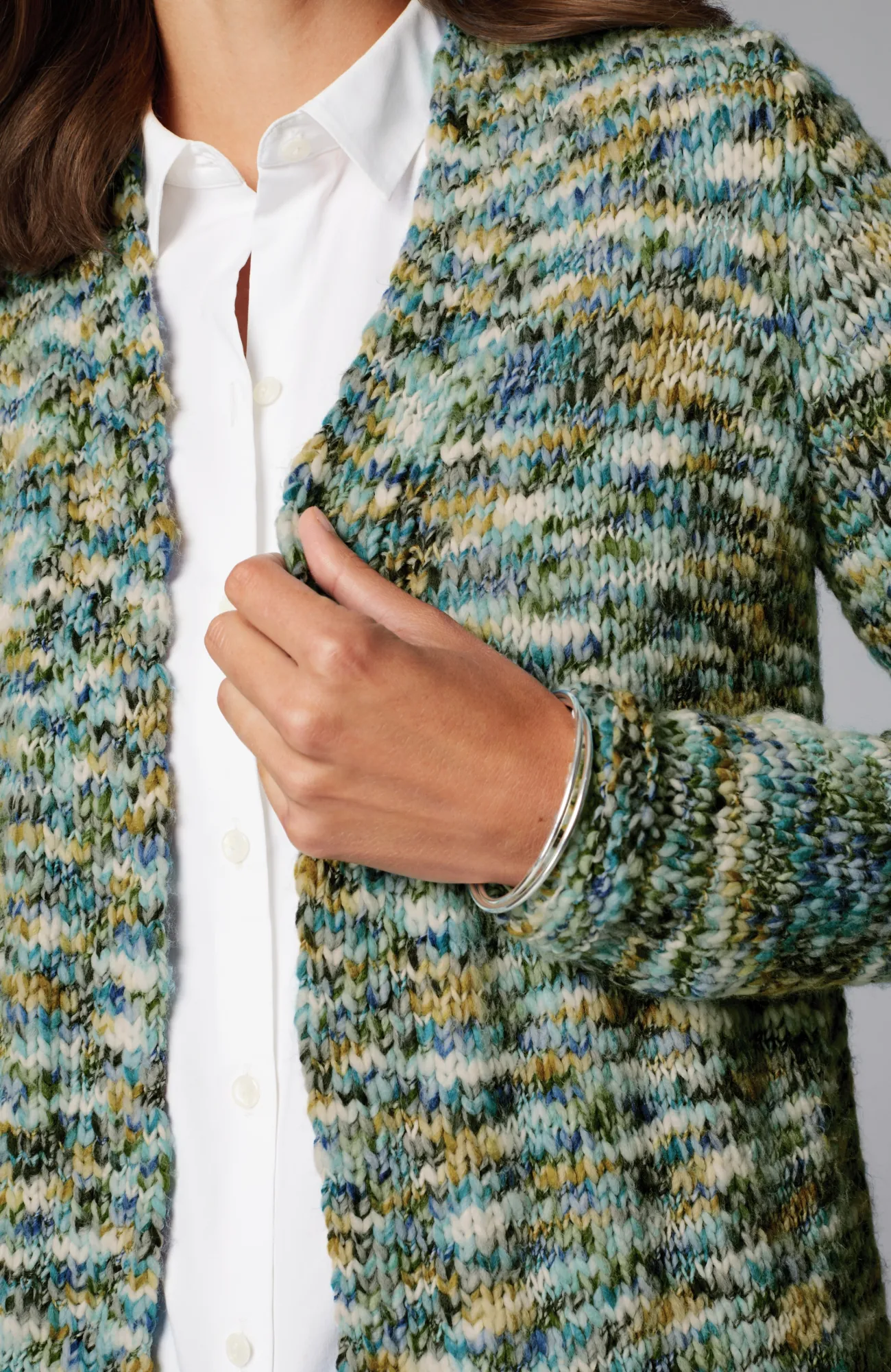 J.Jill Clarendon Cardi Cyan Multi Best Sale