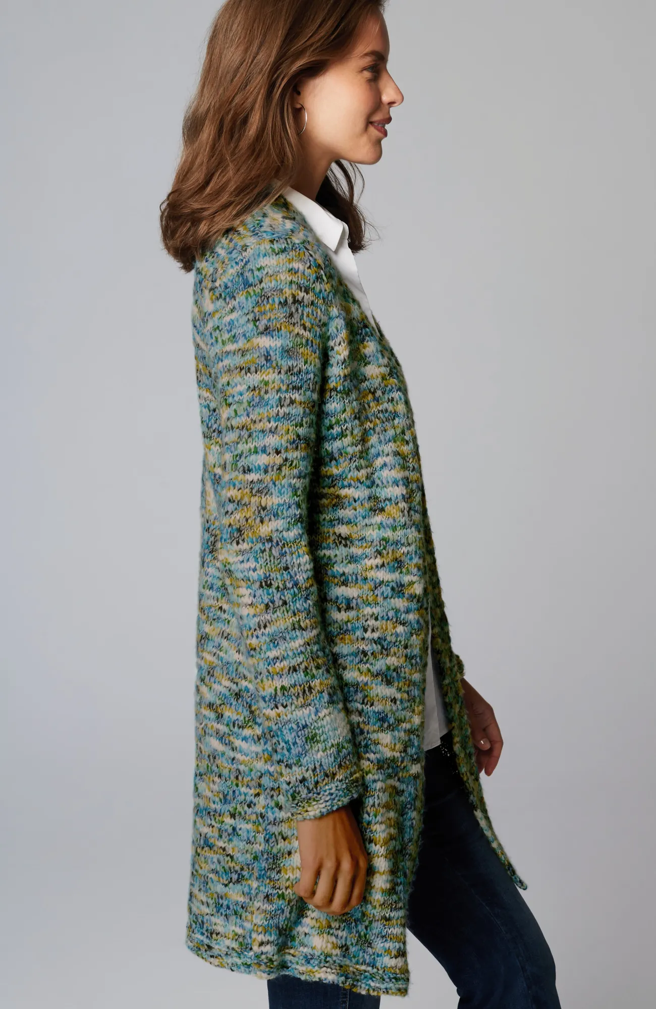 J.Jill Clarendon Cardi Cyan Multi Best Sale