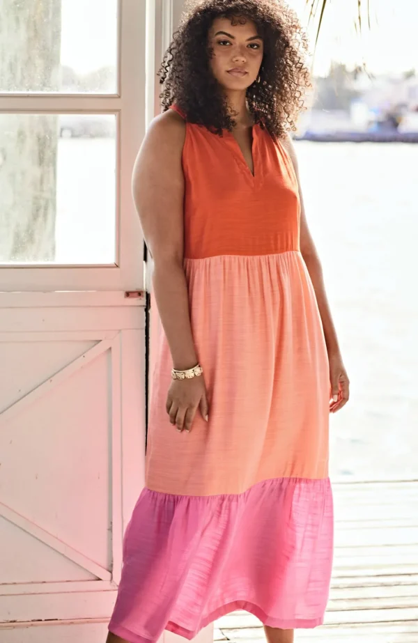 J.Jill Color-Block Maxi Dress Best