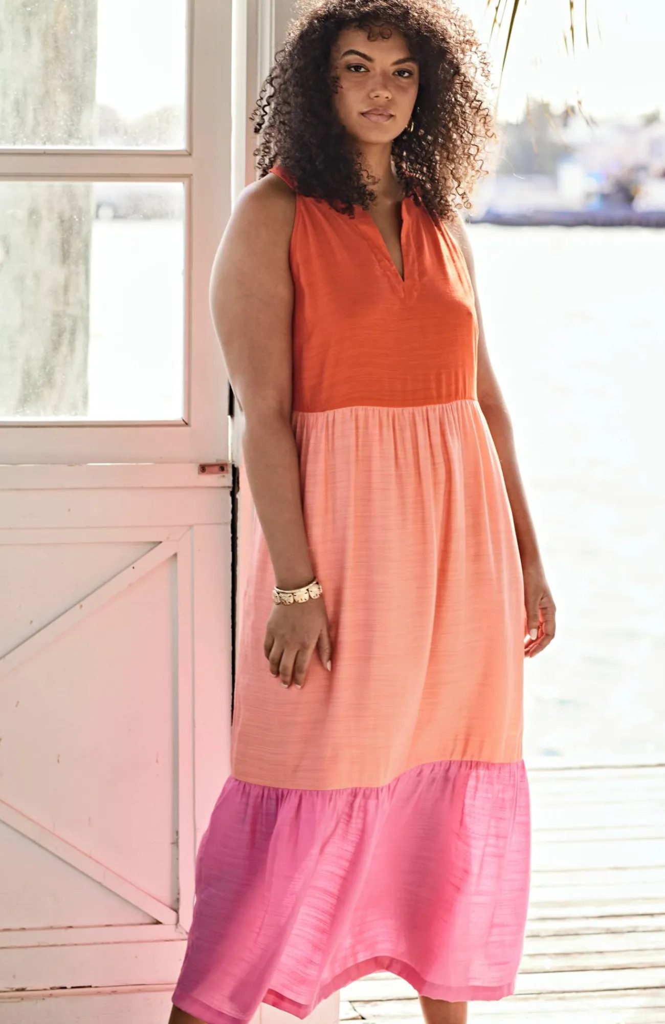 J.Jill Color-Block Maxi Dress Best