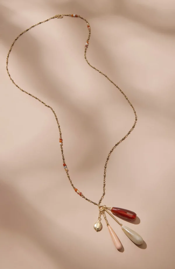 J.Jill Convertible Cluster Necklace Goldtone Multi Clearance
