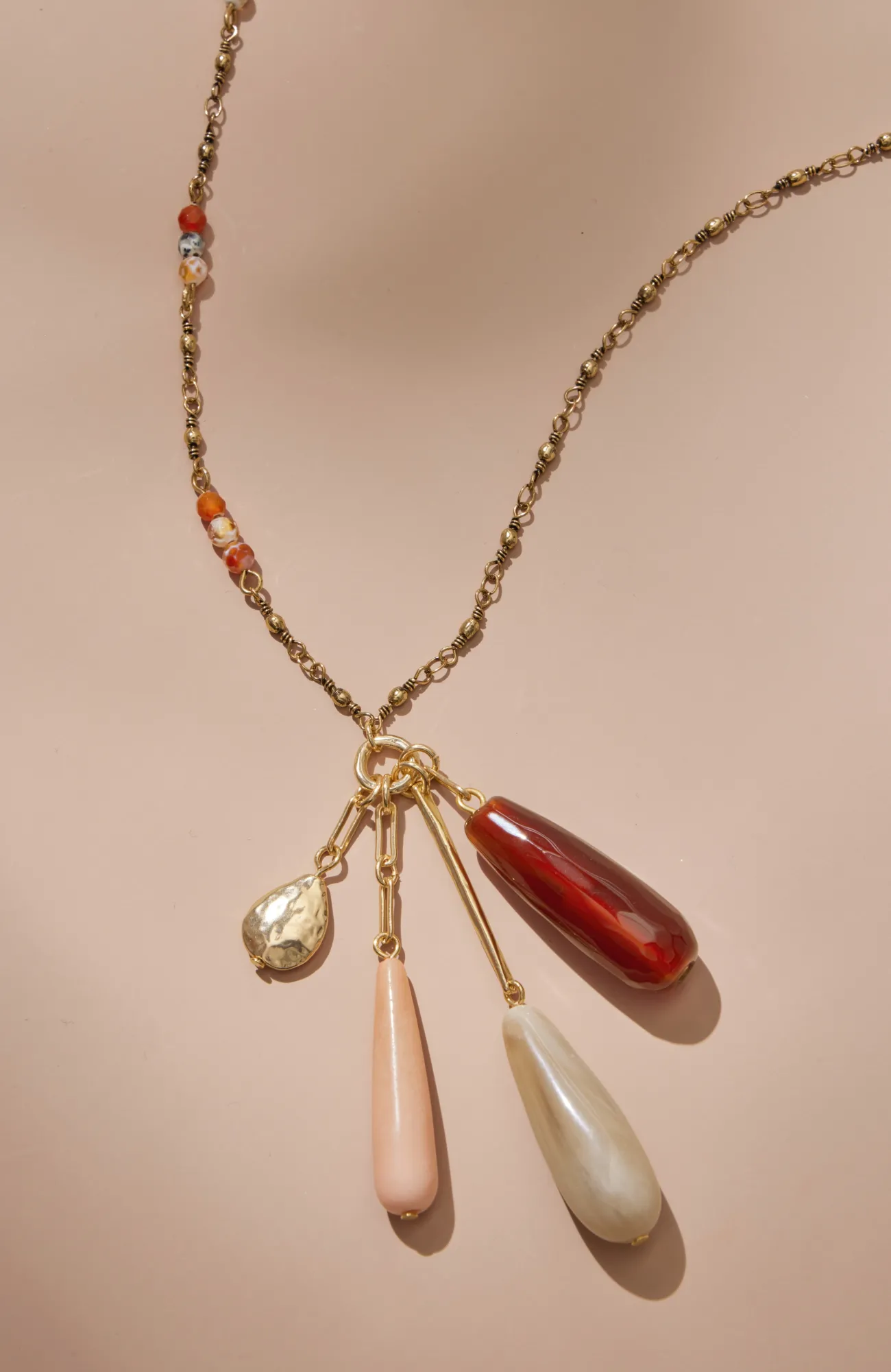 J.Jill Convertible Cluster Necklace Goldtone Multi Clearance
