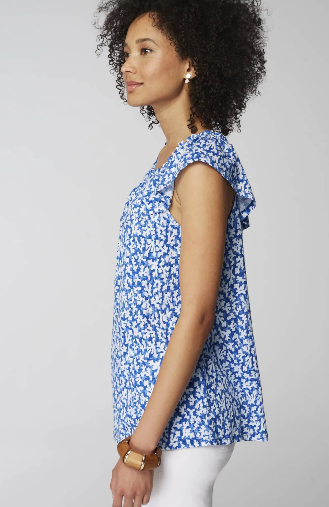 J.Jill Convertible-Shoulder Ruffled Top Best Sale