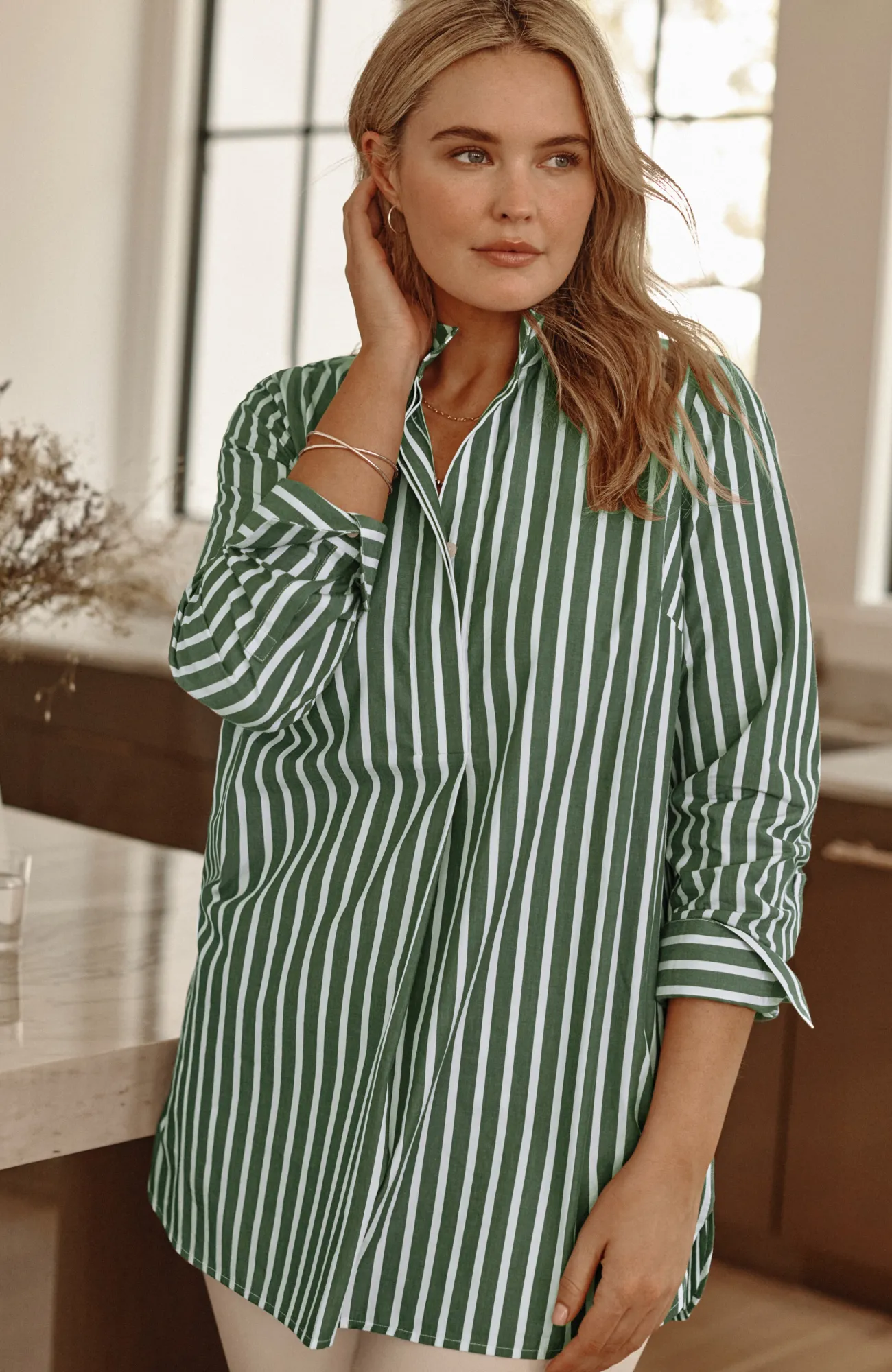 J.Jill Cotton Stand-Collar Tunic Best Sale