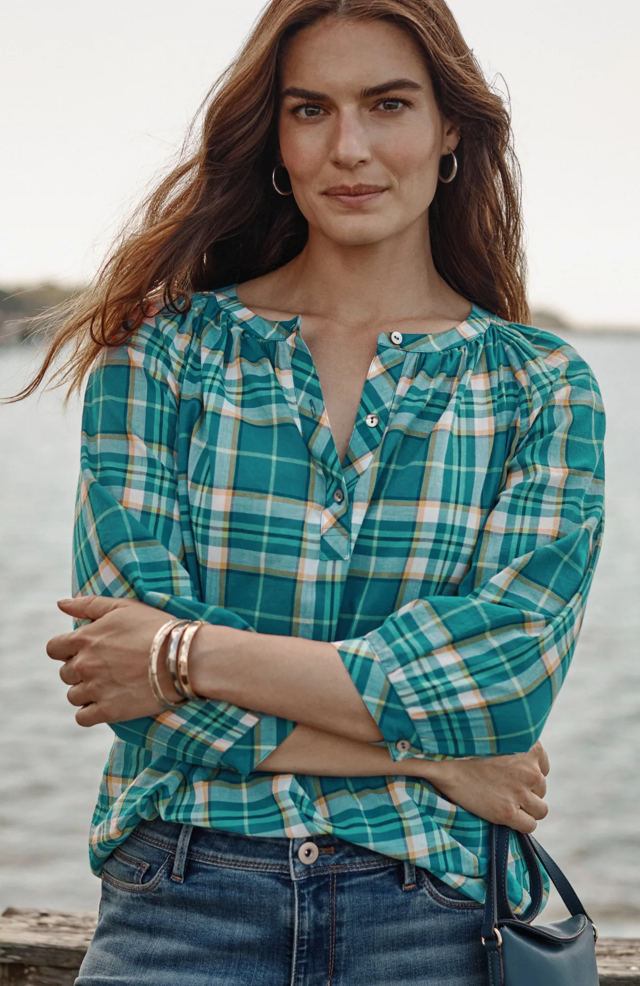 J.Jill Cotton Voile Pullover Top Clearance