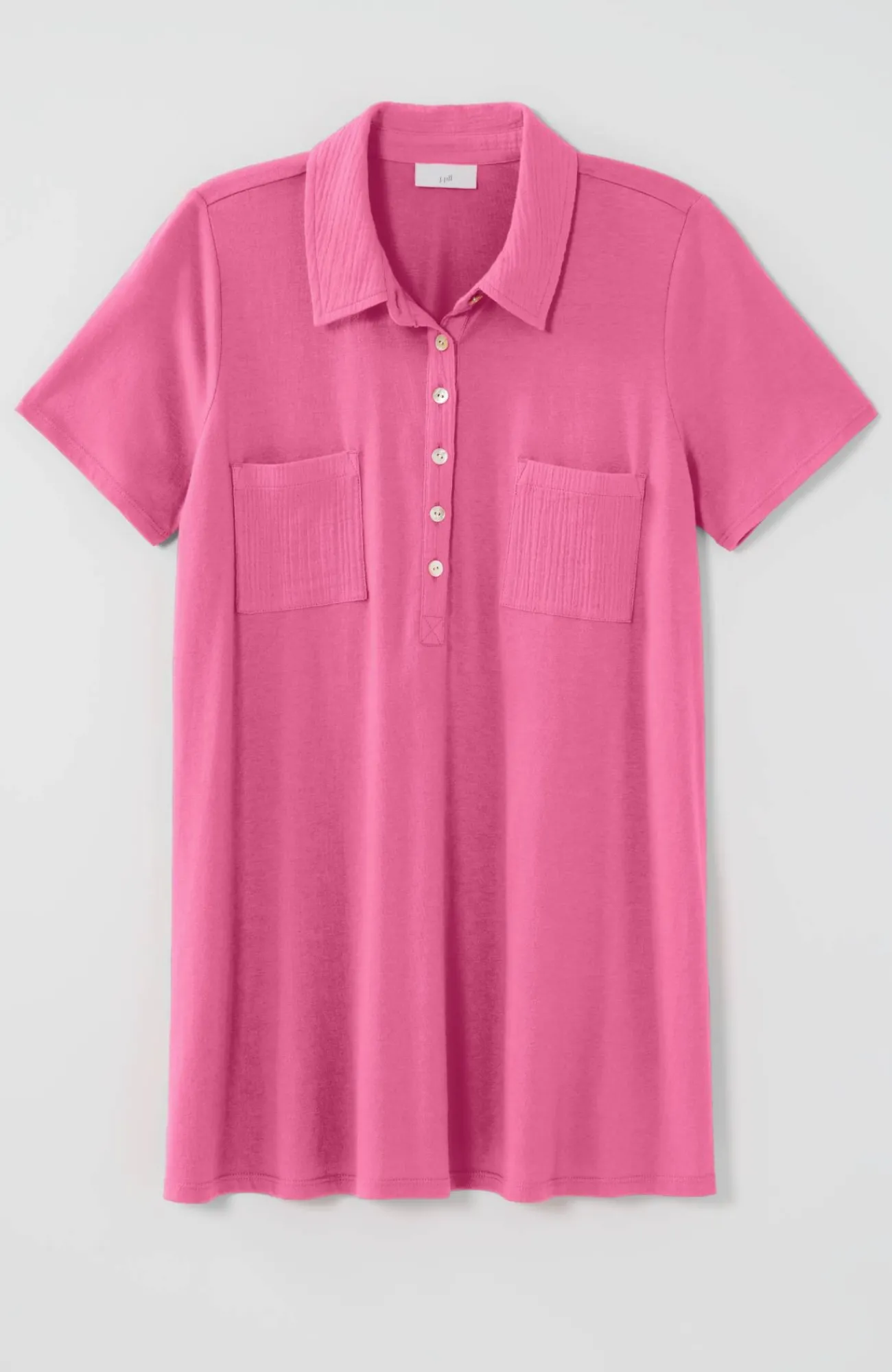 J.Jill Cotton-Gauze Mixed-Media Tunic New