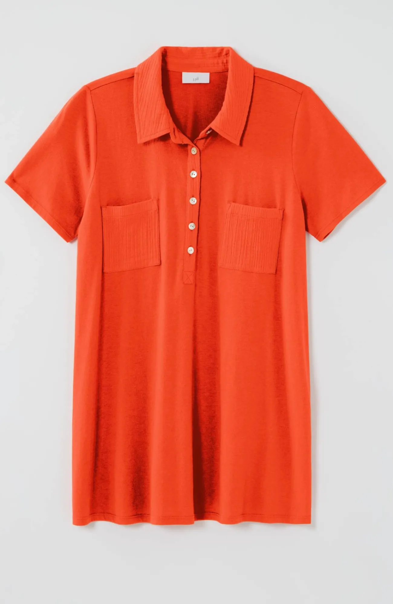 J.Jill Cotton-Gauze Mixed-Media Tunic New