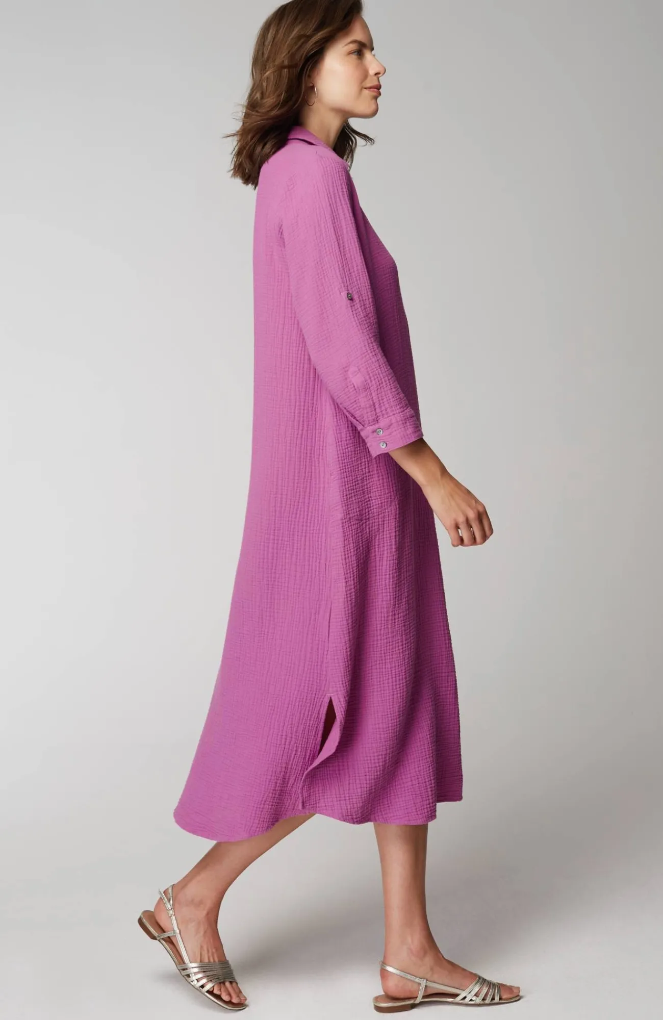 J.Jill Cotton-Gauze One-Pocket Shirtdress Discount