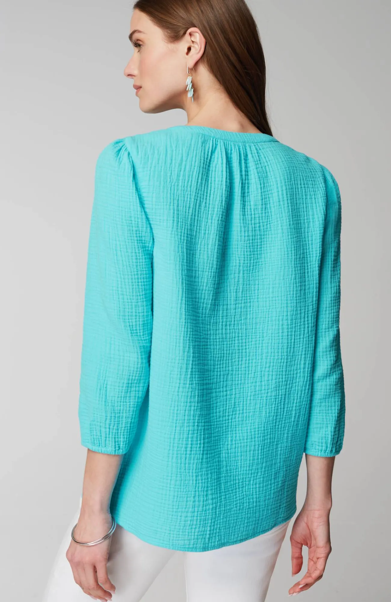 J.Jill Cotton-Gauze Popover Top Cheap