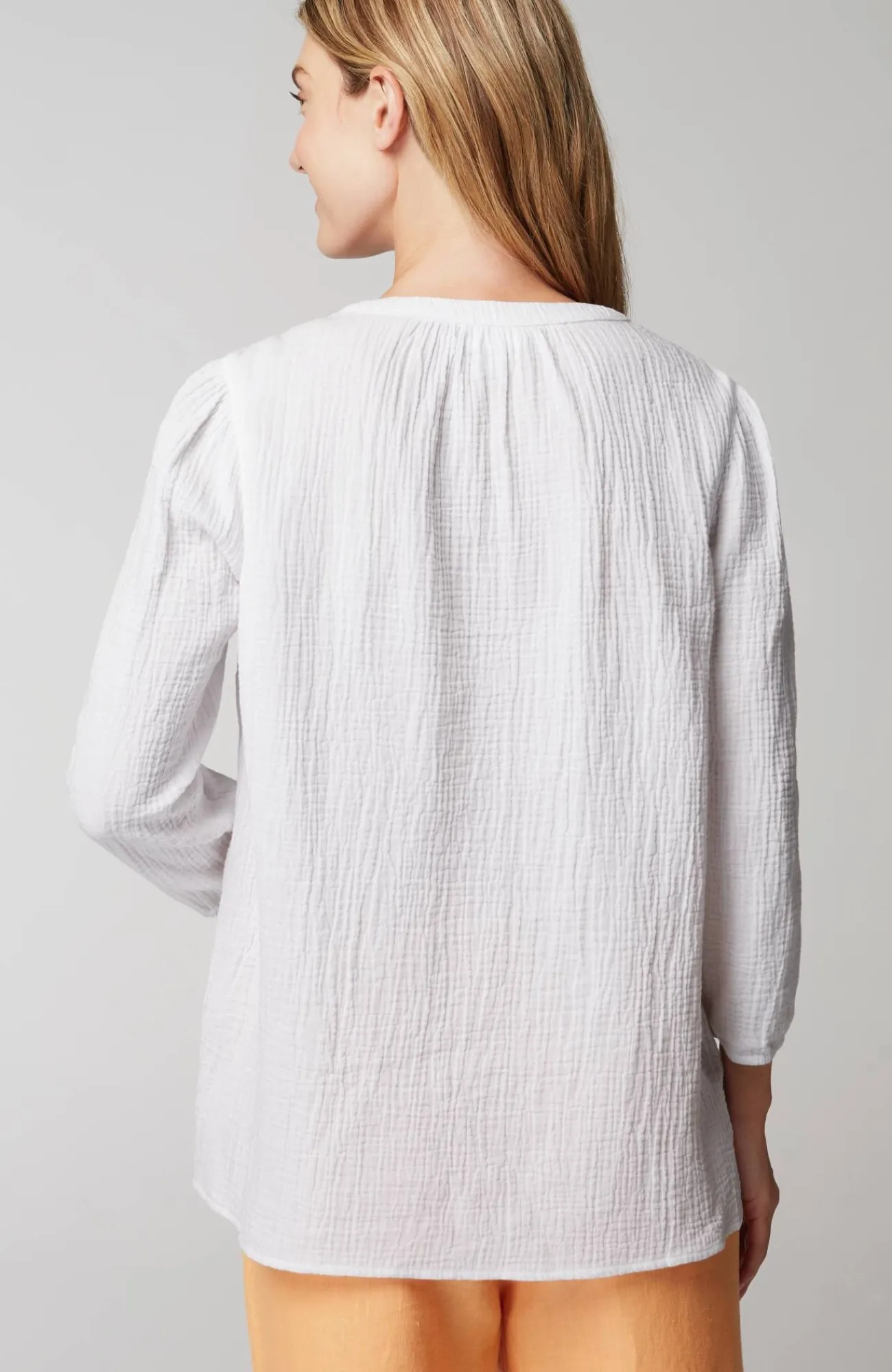 J.Jill Cotton-Gauze Popover Top Cheap