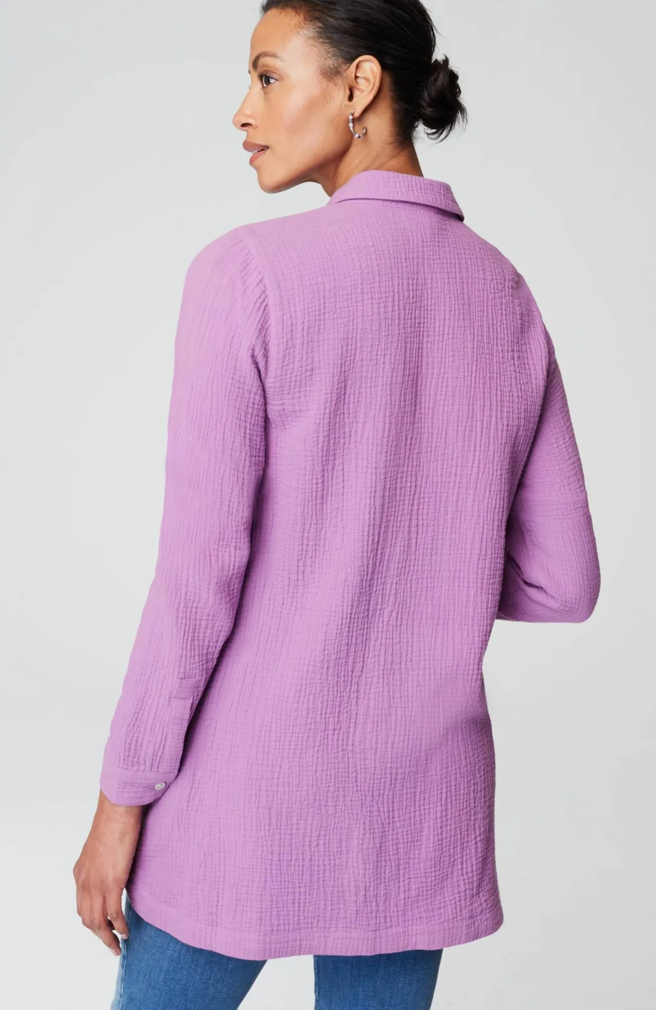 J.Jill Cotton-Gauze Split-Hem Tunic Store