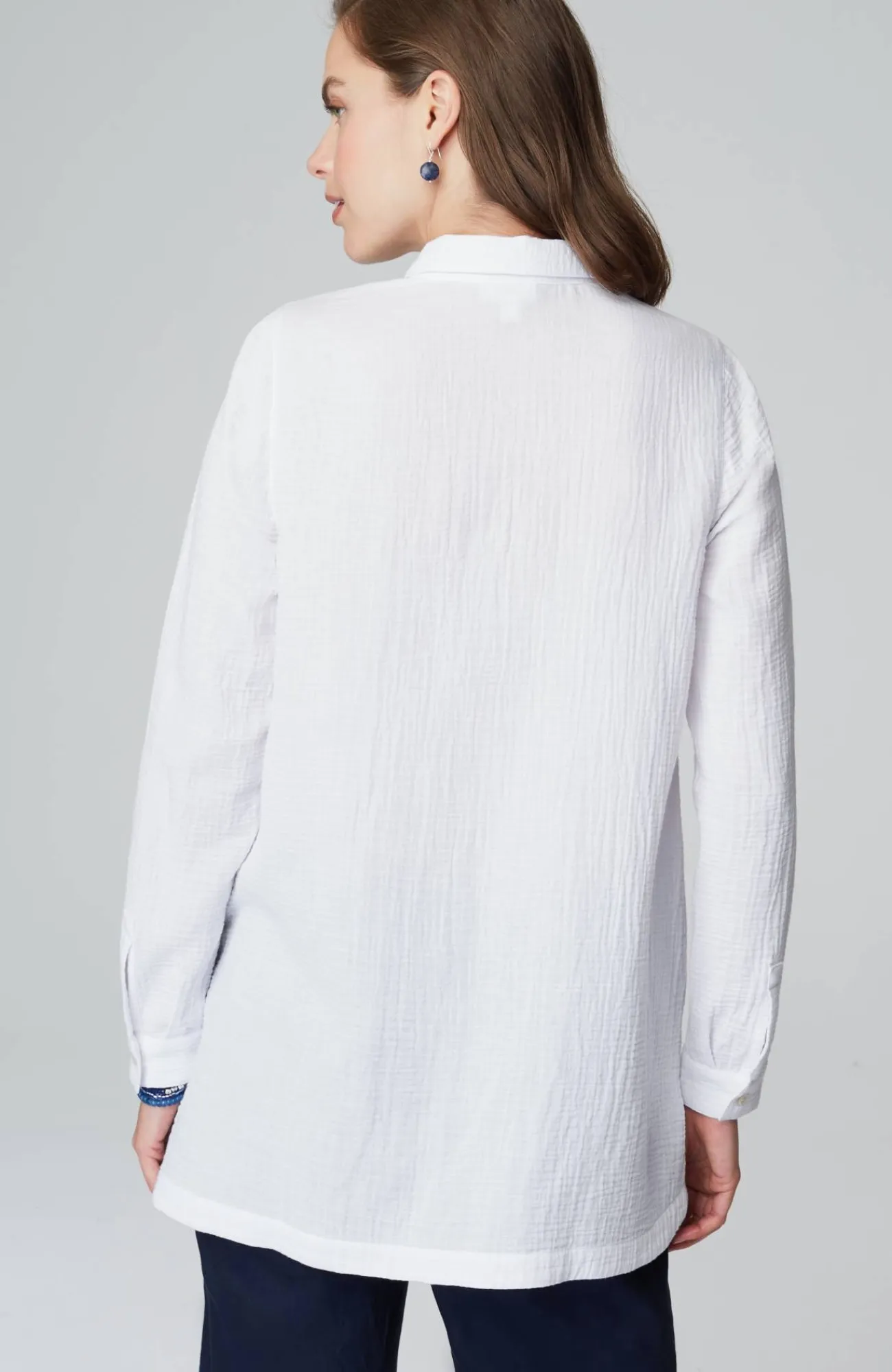 J.Jill Cotton-Gauze Split-Hem Tunic Store