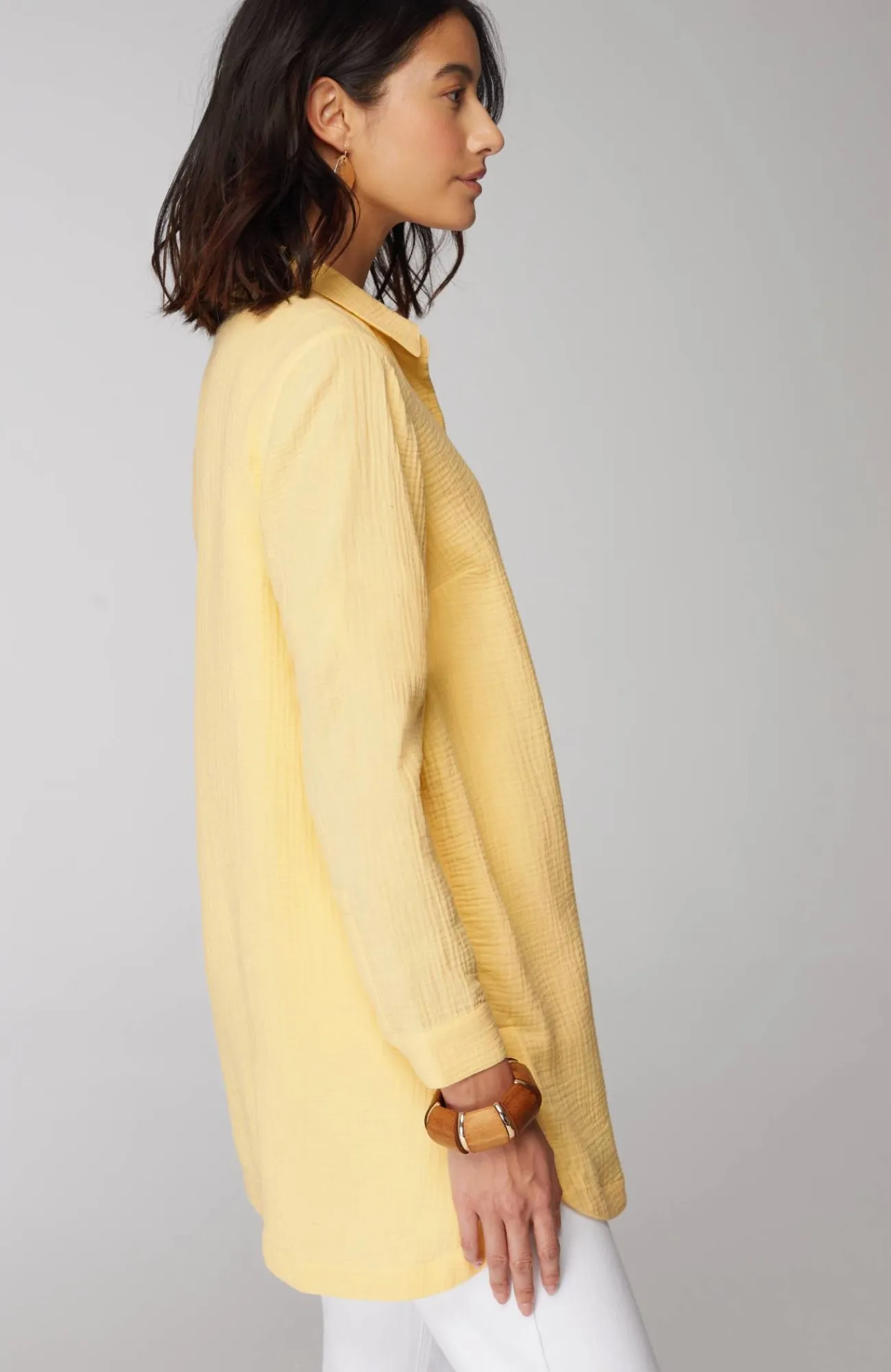 J.Jill Cotton-Gauze Split-Hem Tunic Store