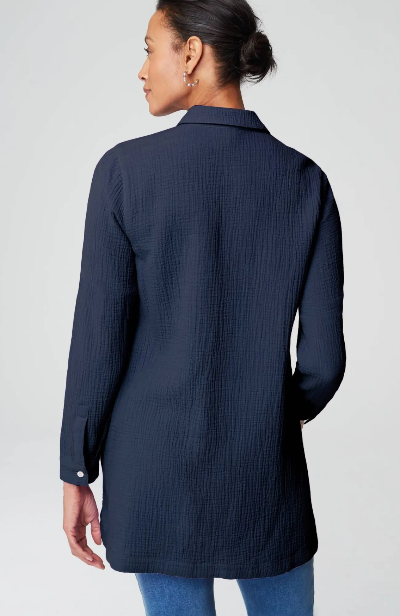 J.Jill Cotton-Gauze Split-Hem Tunic Store