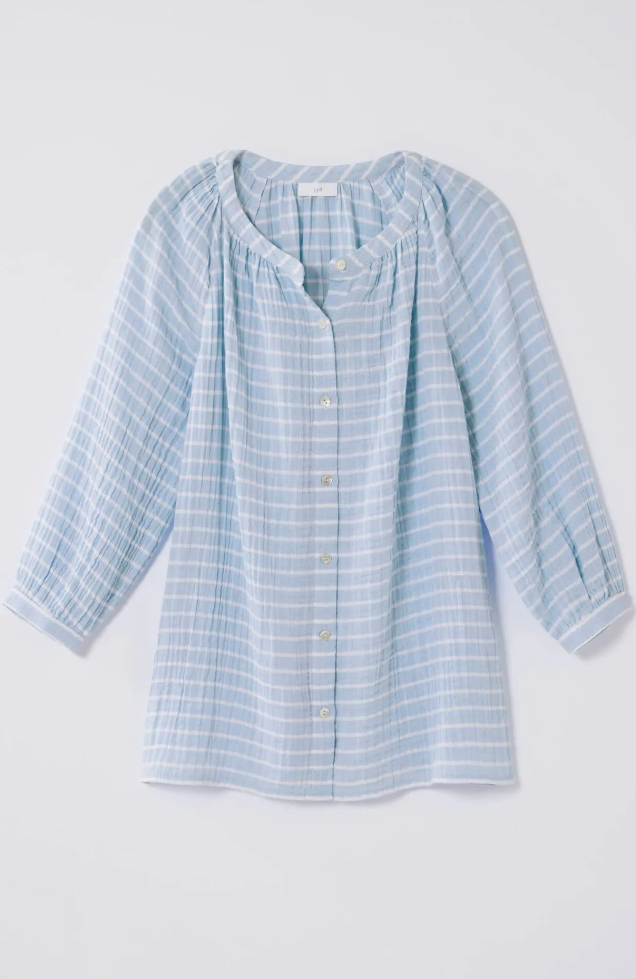 J.Jill Cotton-Gauze Striped Button-Front Top Shop