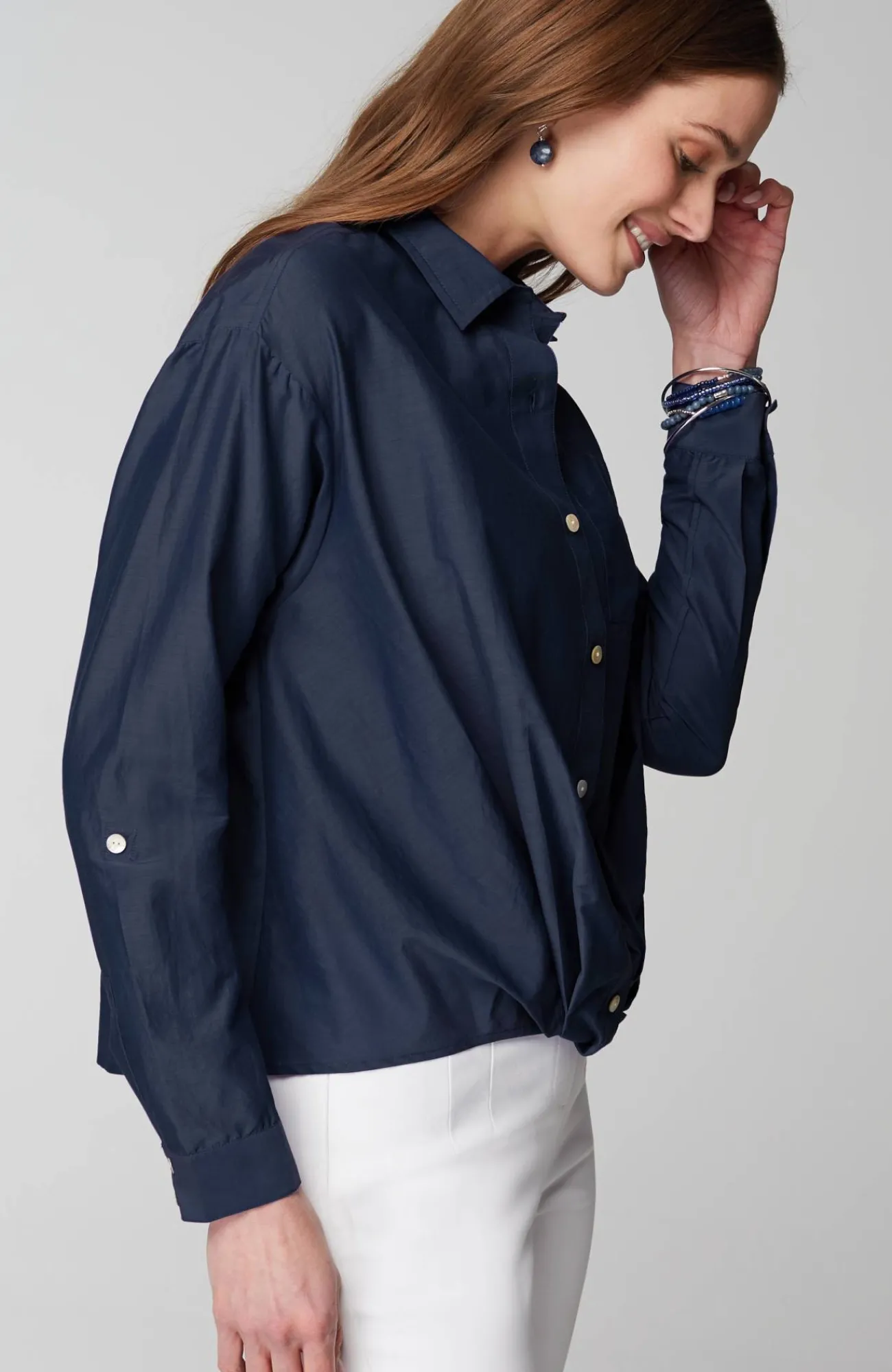 J.Jill Cotton-Silk Twist-Front Top Cheap
