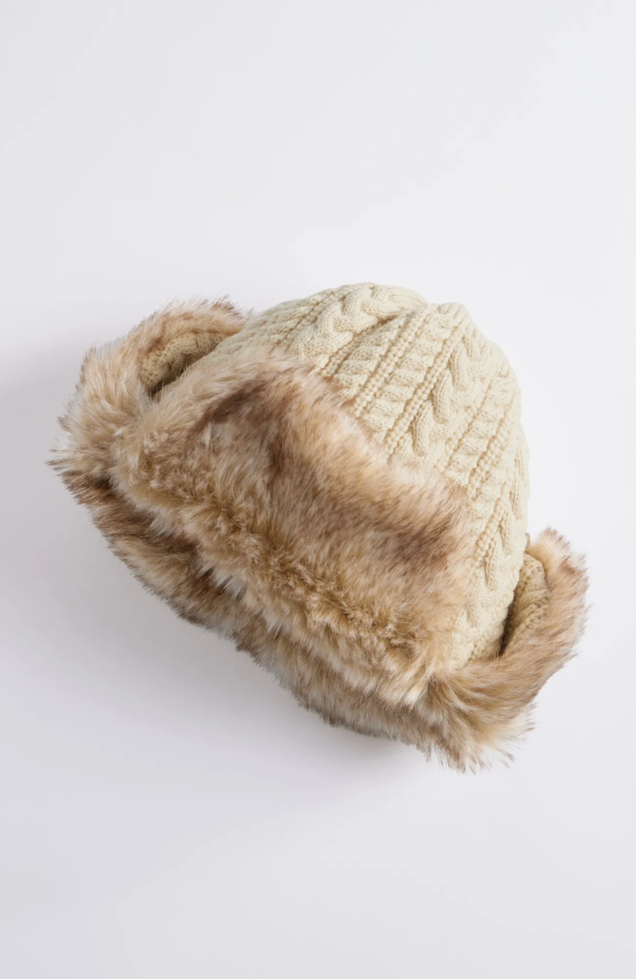 J.Jill Cozy Knit Trapper Hat Desert Sand Clearance