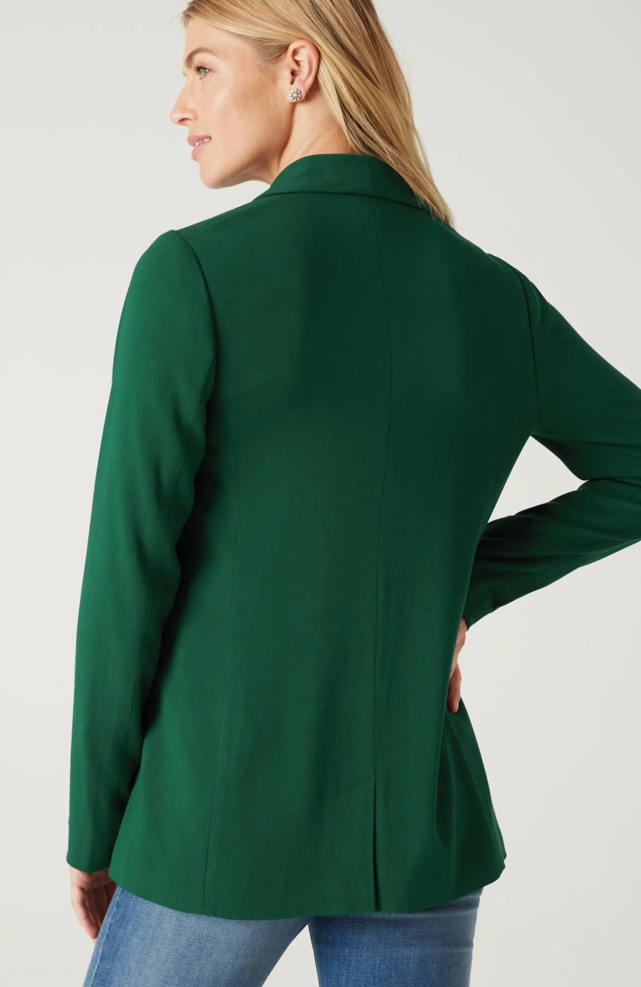 J.Jill Crepe Blazer Boxwood Cheap
