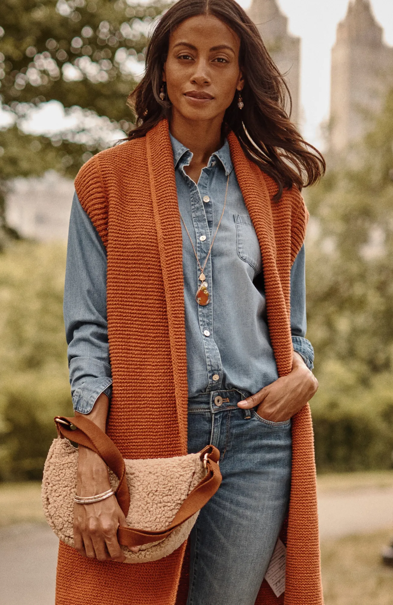 J.Jill Crescent Sling Bag Warm Natural Best