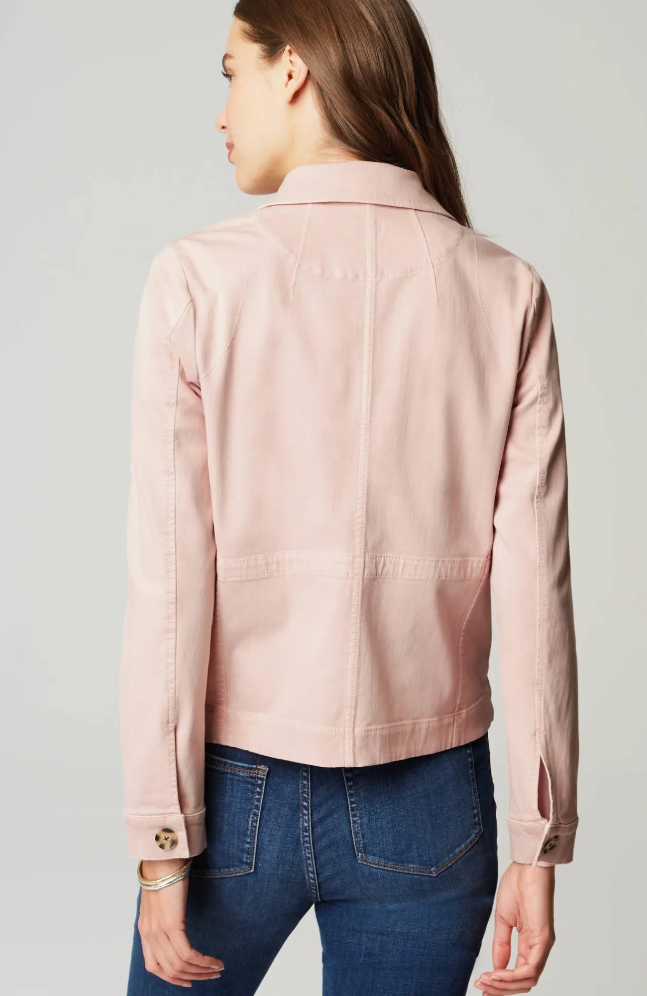 J.Jill Curved-Hem Denim Jacket Outlet