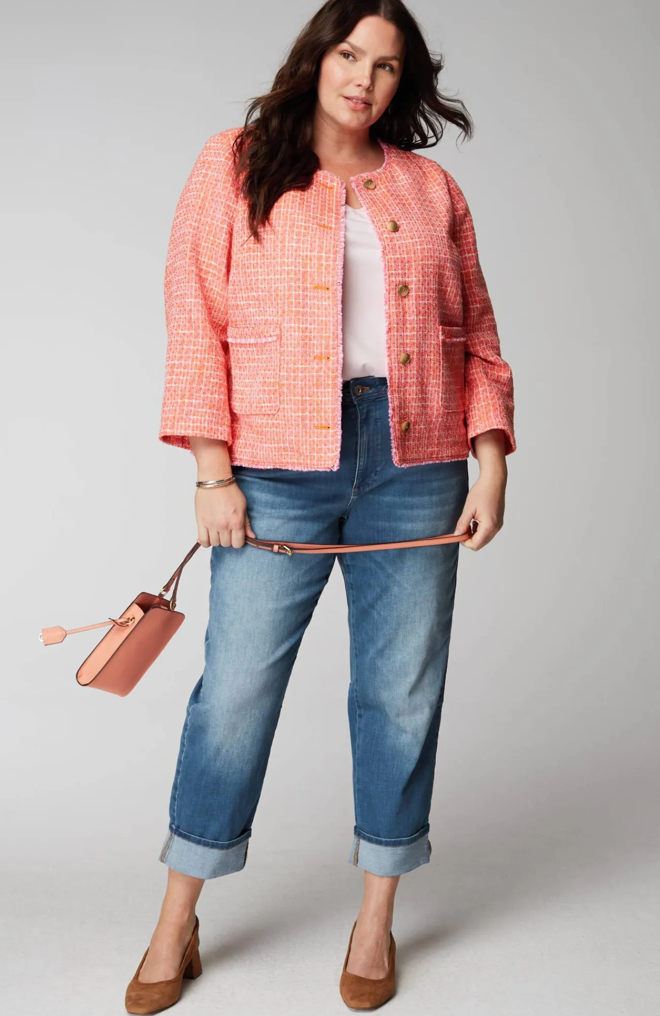 J.Jill Dahlia Tweed Jacket Clementine Multi Sale