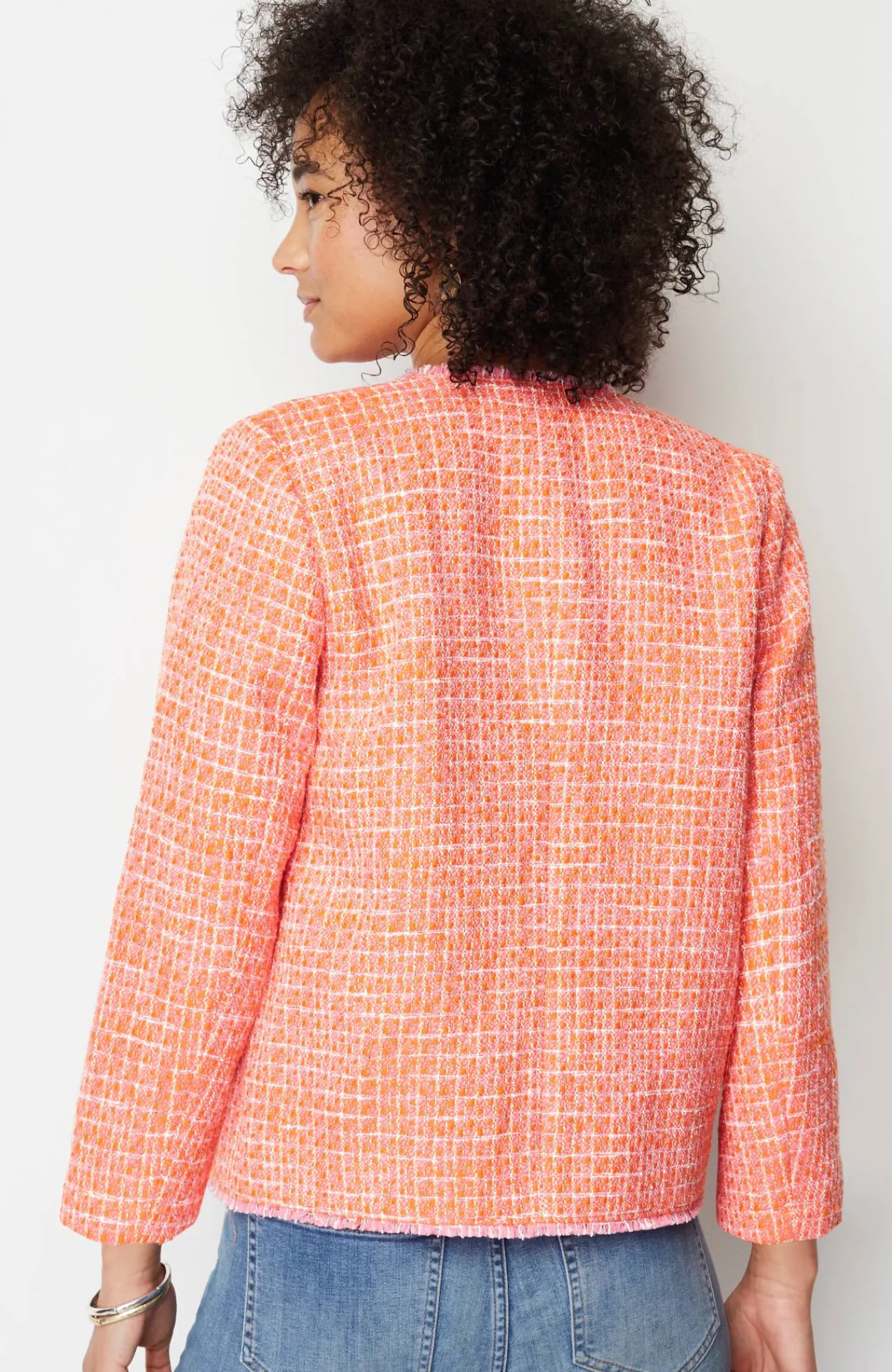 J.Jill Dahlia Tweed Jacket Clementine Multi Sale
