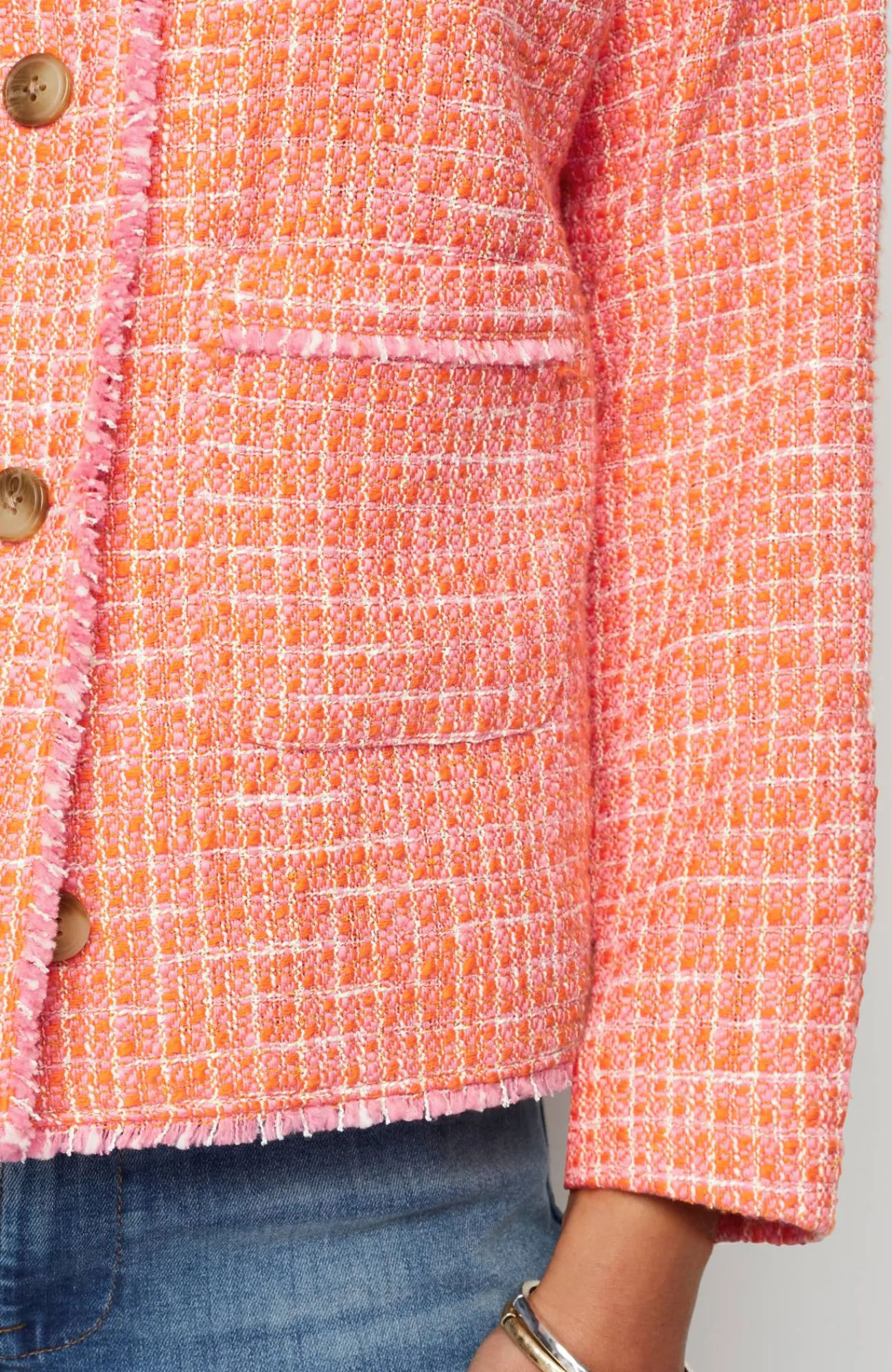 J.Jill Dahlia Tweed Jacket Clementine Multi Sale