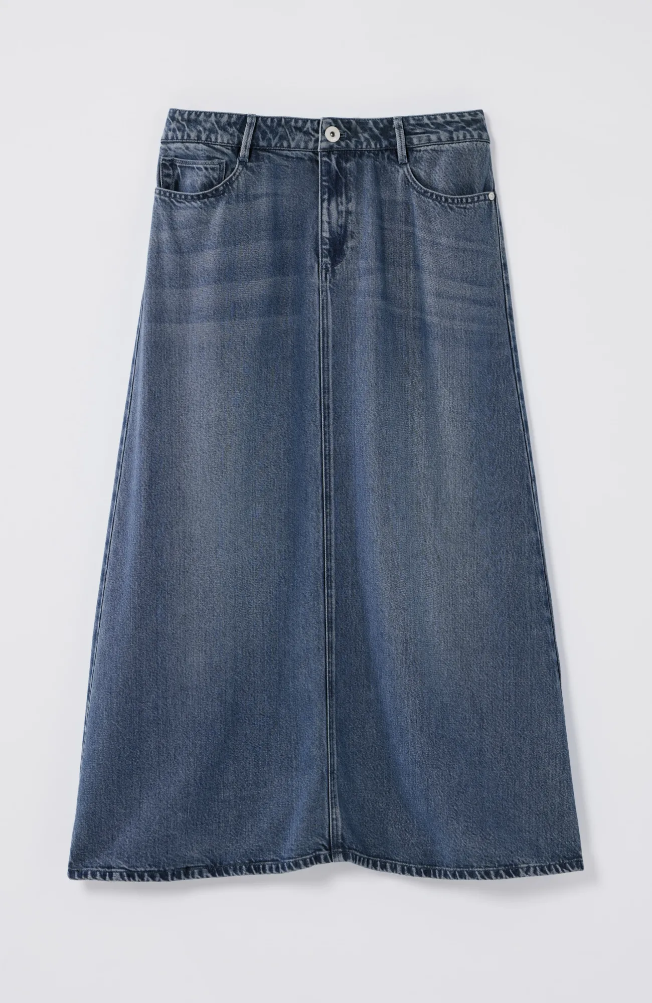 J.Jill Denim A-Line Maxi Skirt Newbury Wash Store