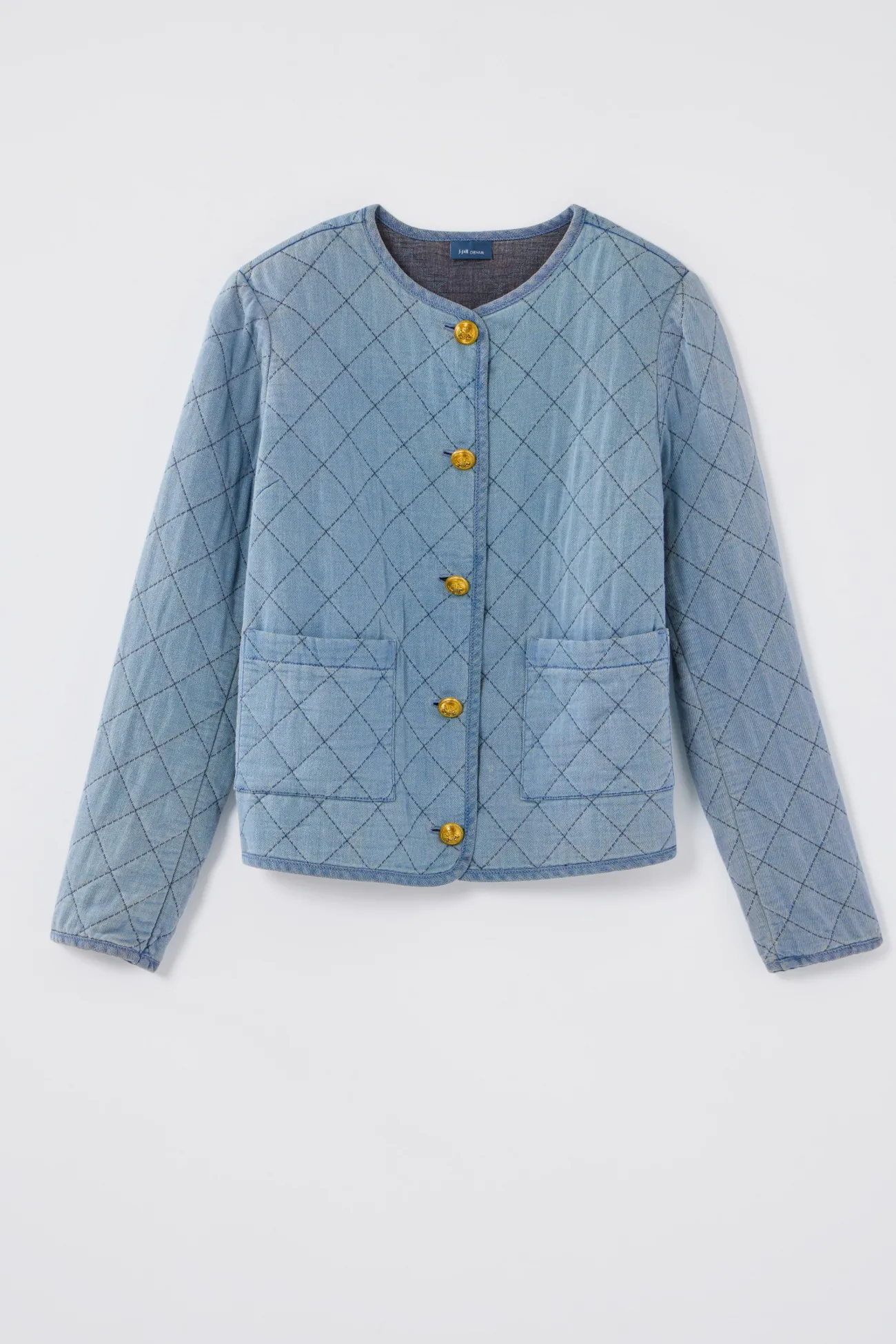 J.Jill Diamond-Quilted Curved-Hem Jacket Discount