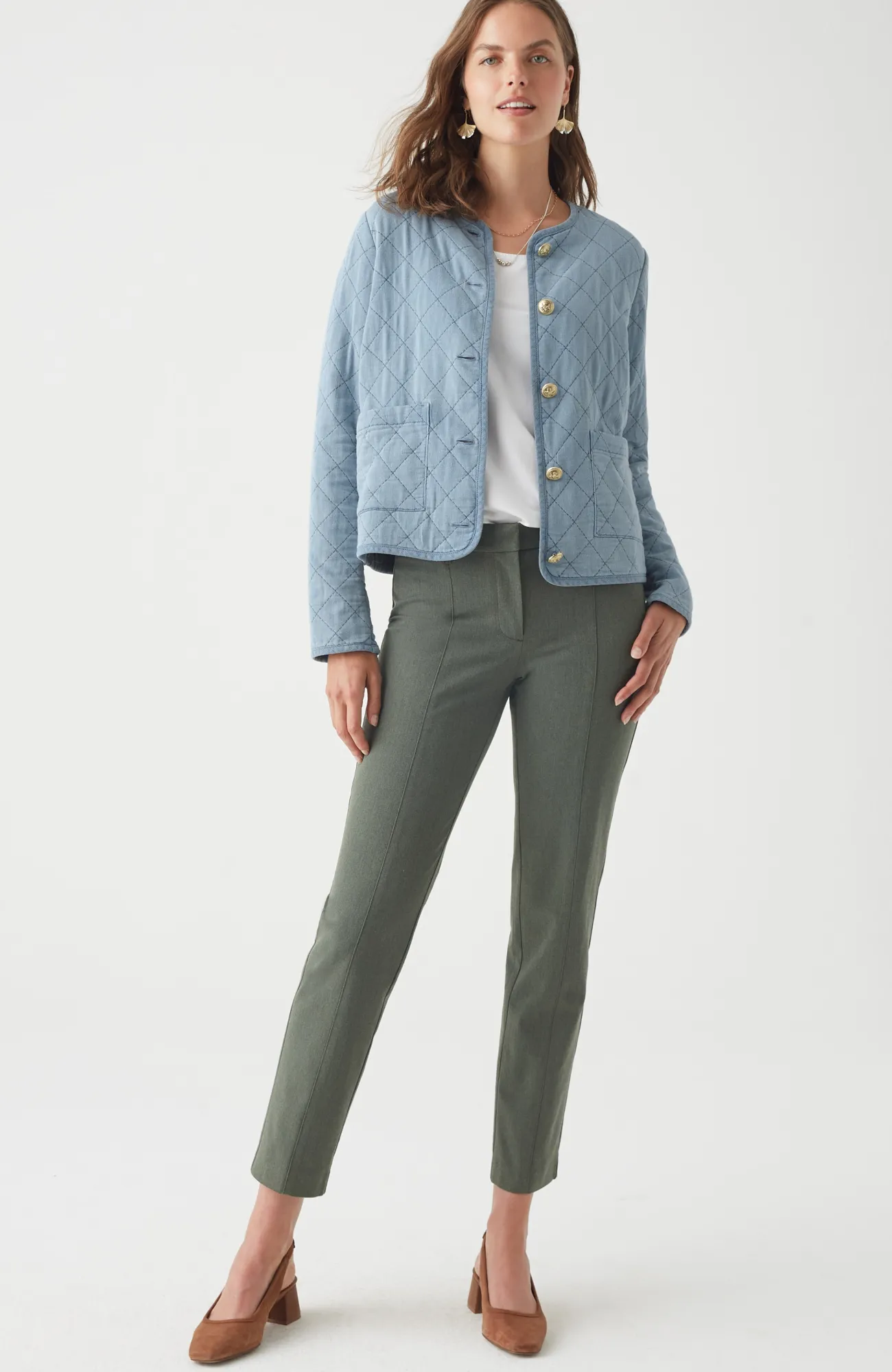 J.Jill Diamond-Quilted Curved-Hem Jacket Discount