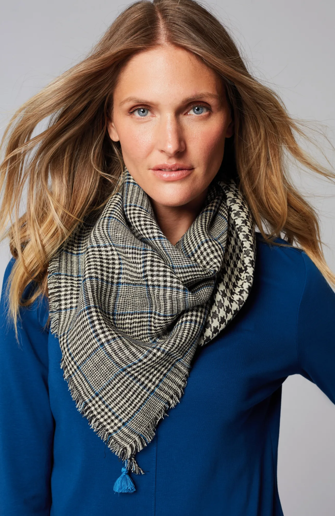 J.Jill Double-Faced Plaid Scarf Cheap