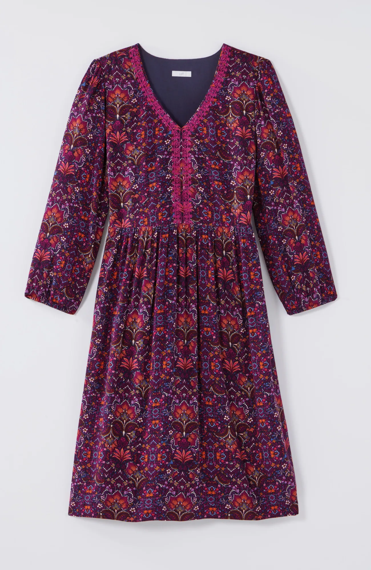 J.Jill East Village Dress Spiced Plum Vibrant Wallart New