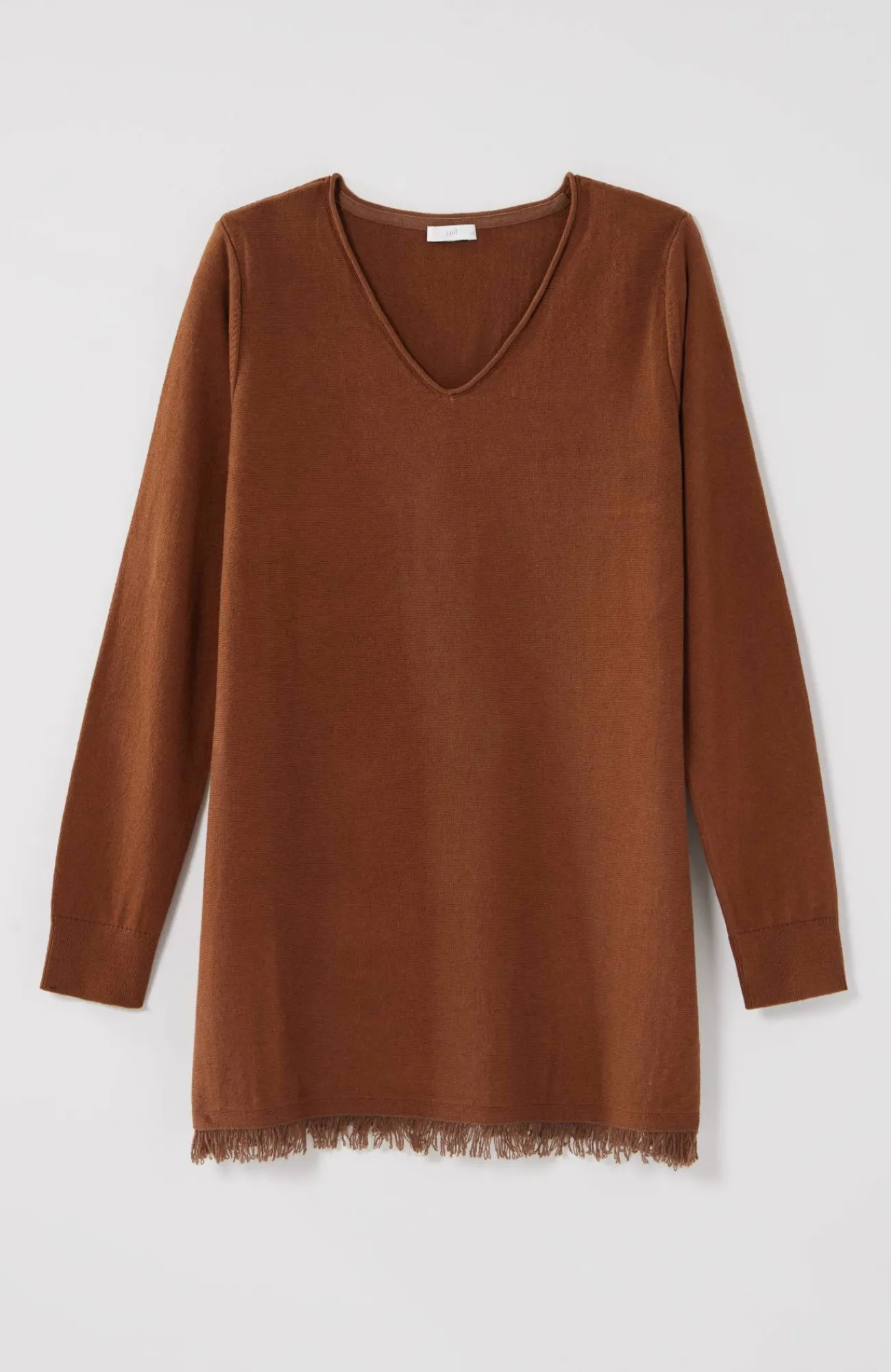 J.Jill Easy Fringed-Hem V-Neck Tunic Outlet