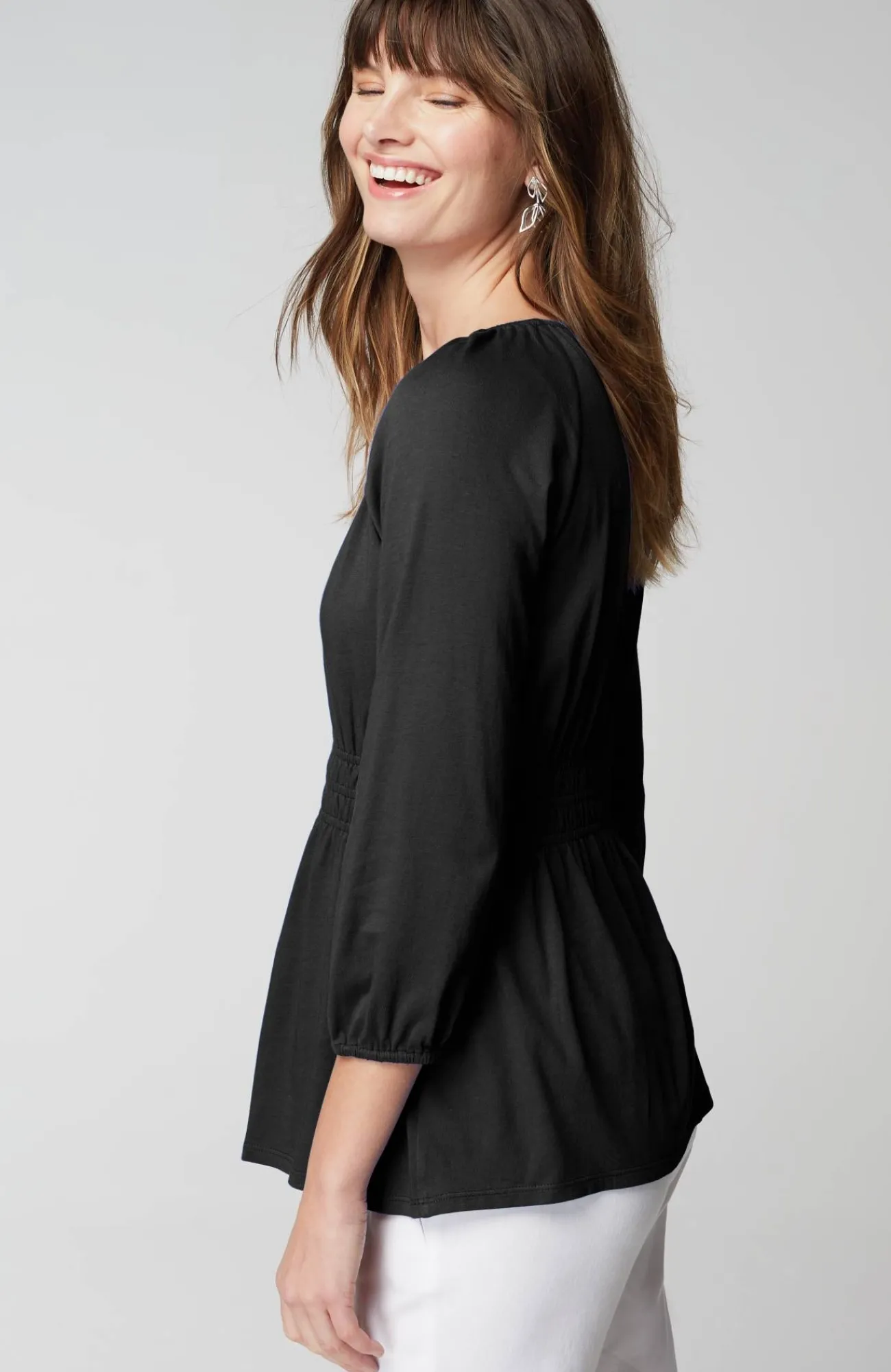 J.Jill Elastic-Waist Top New