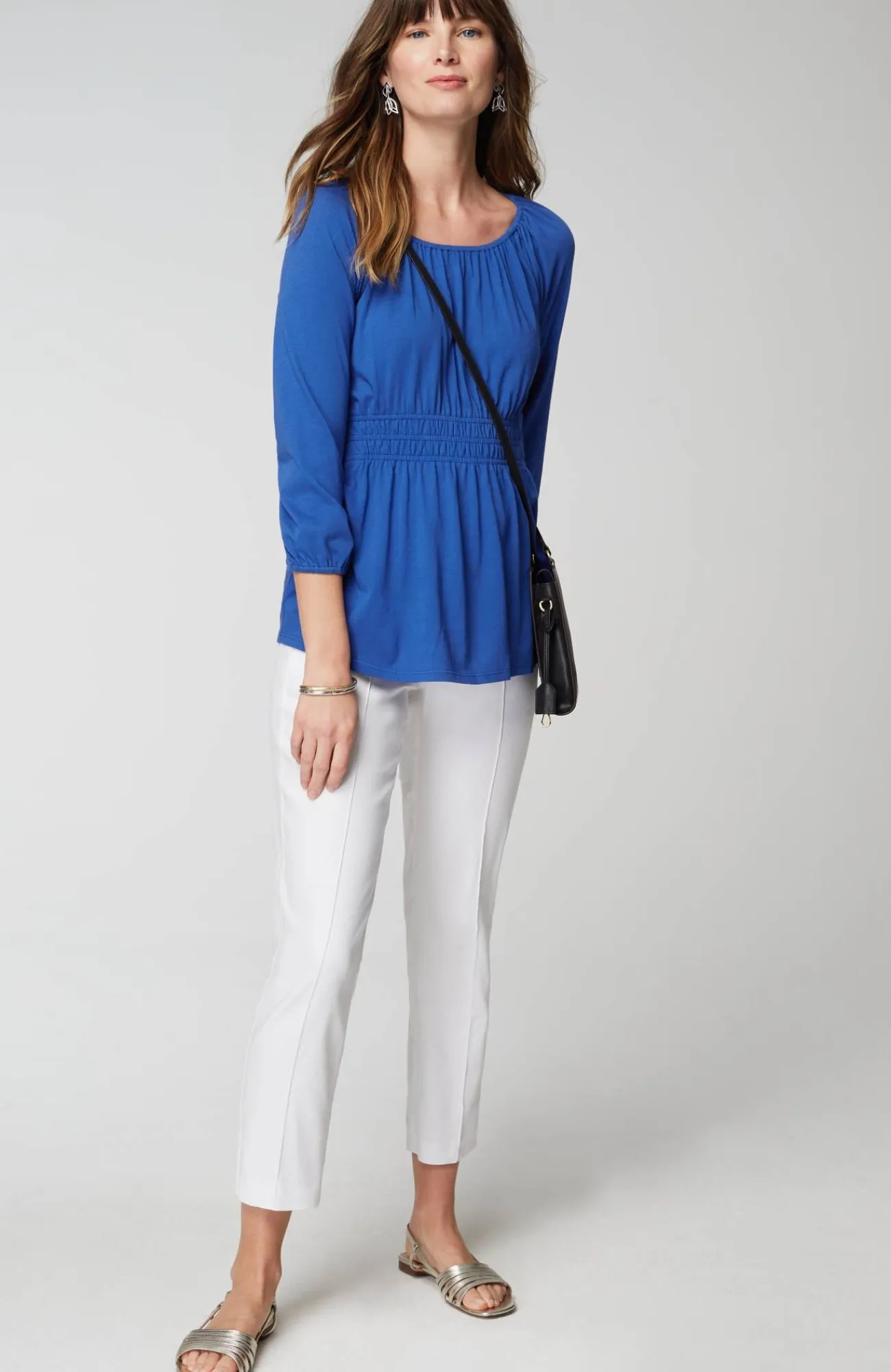 J.Jill Elastic-Waist Top New