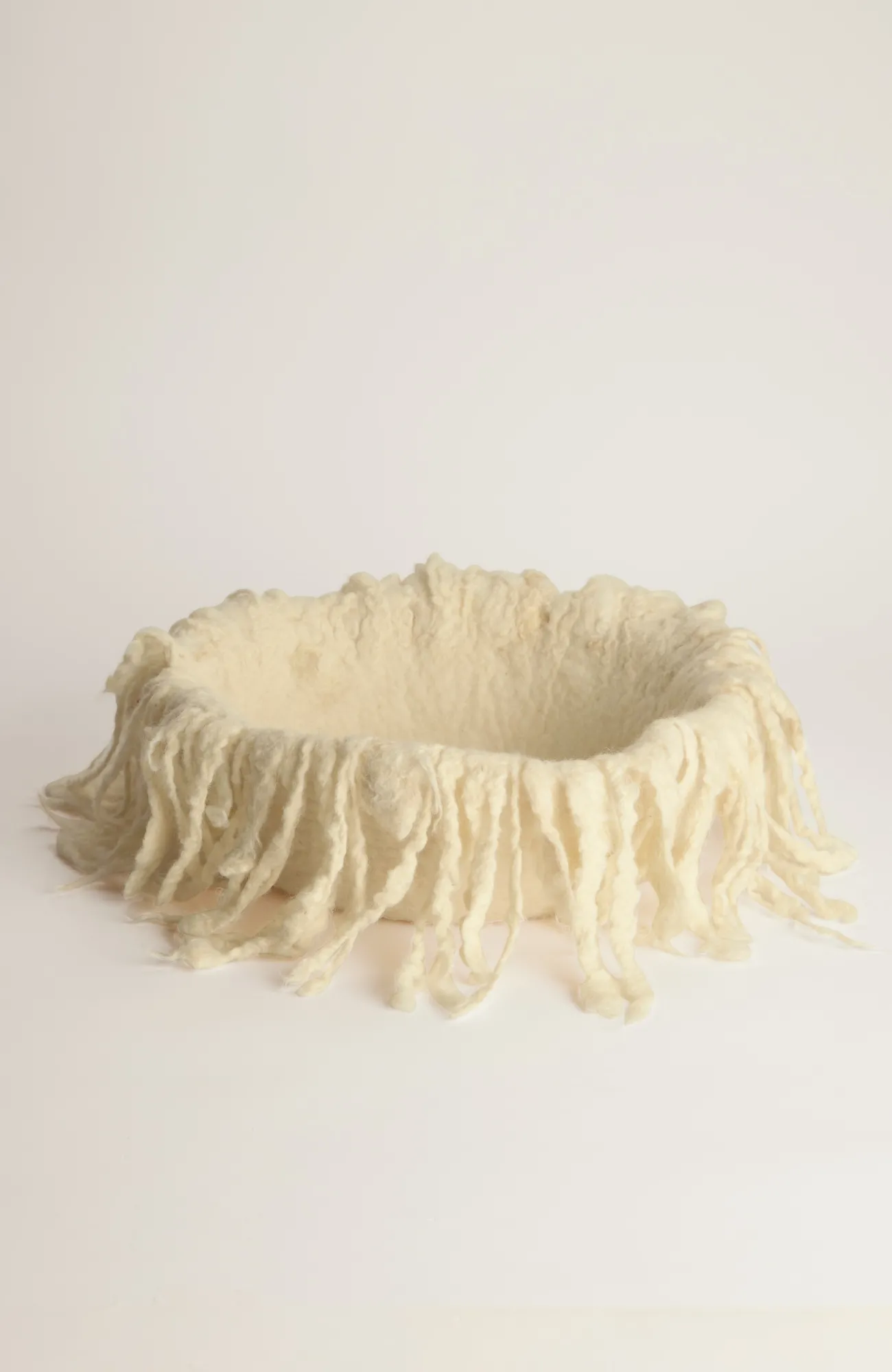 J.Jill Elements Felt Frayed Round Bowl Cream Online