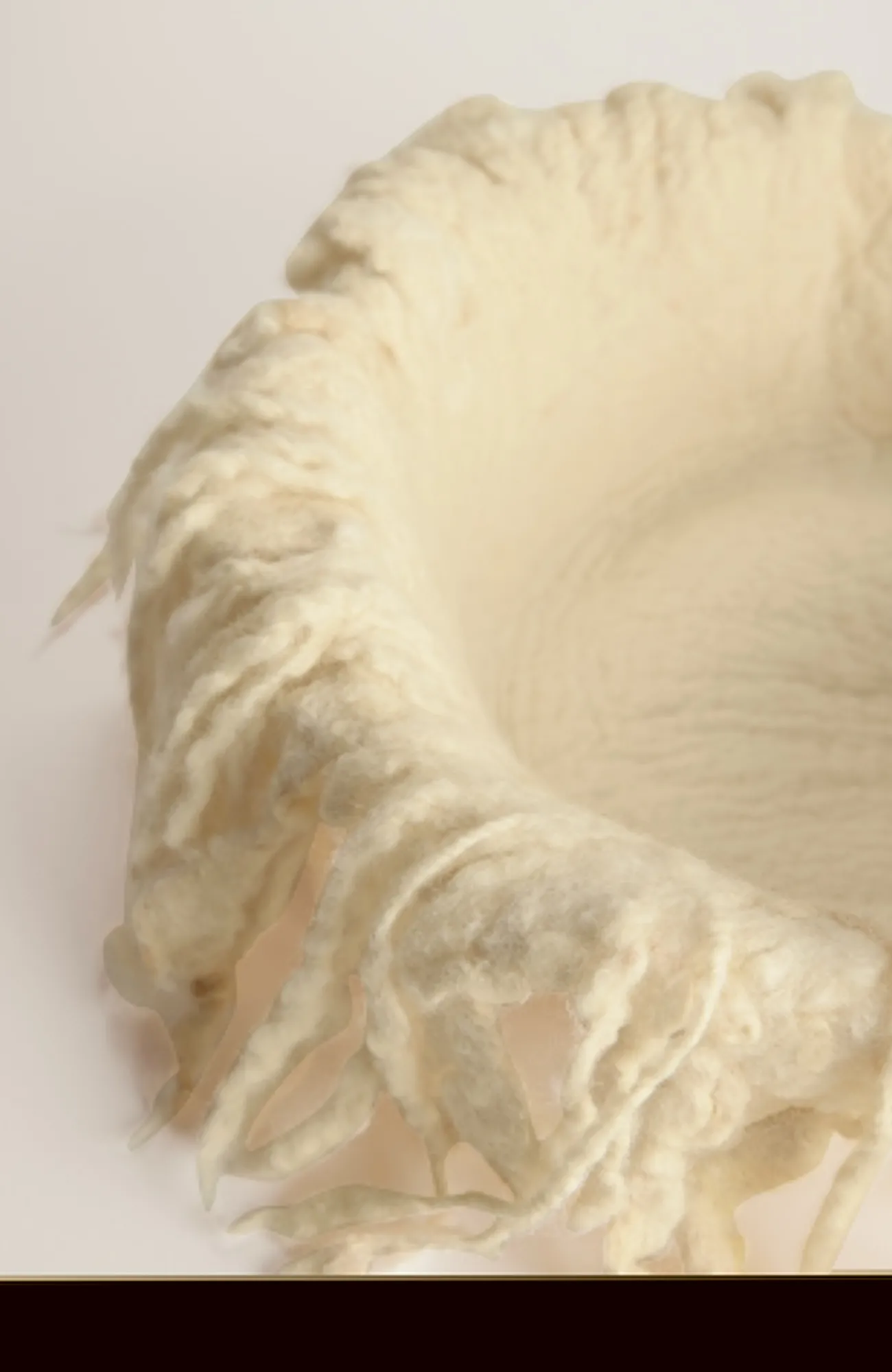 J.Jill Elements Felt Frayed Round Bowl Cream Online