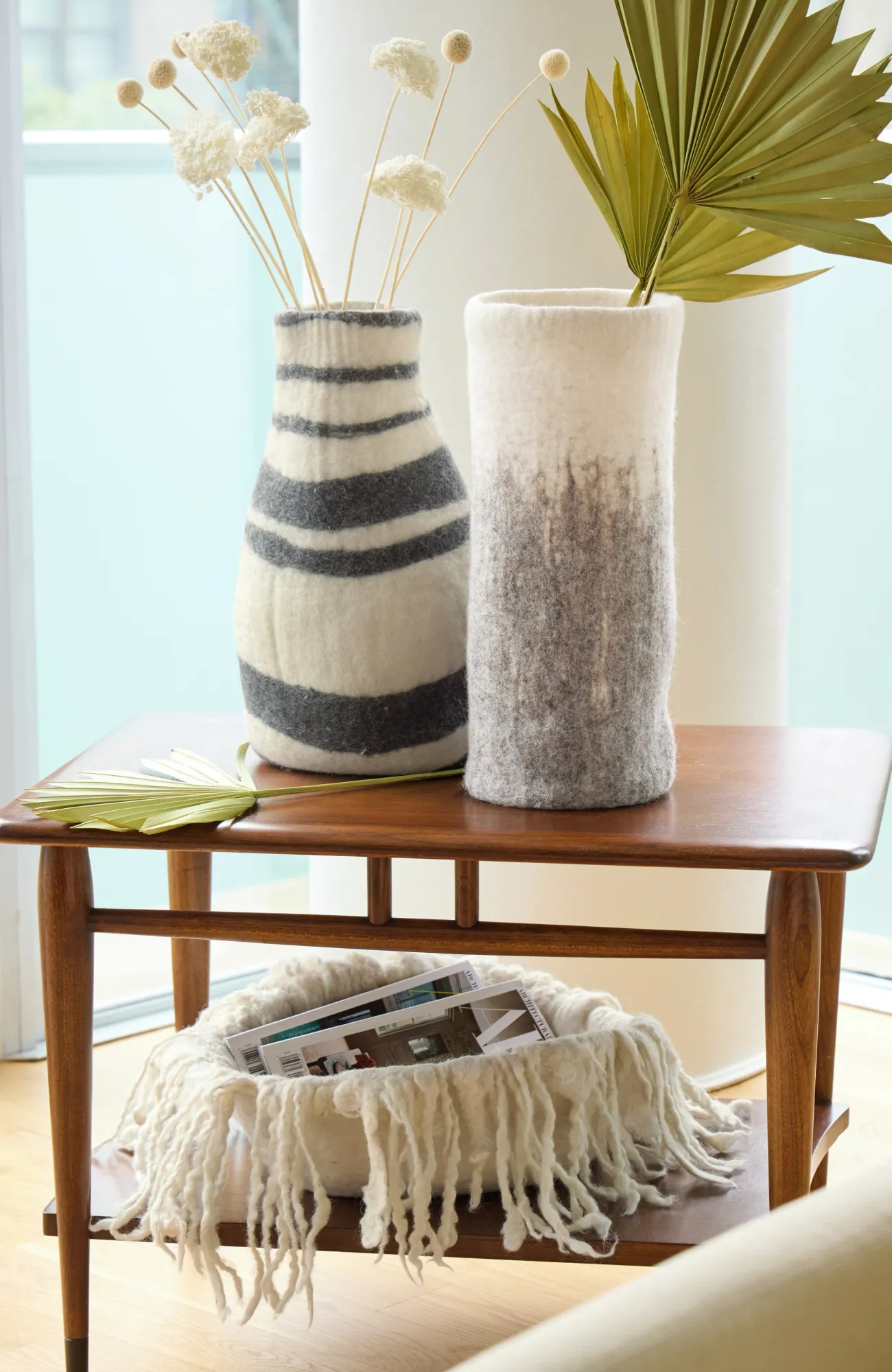 J.Jill Elements Ombré Felt Vase Cream/grey Cheap