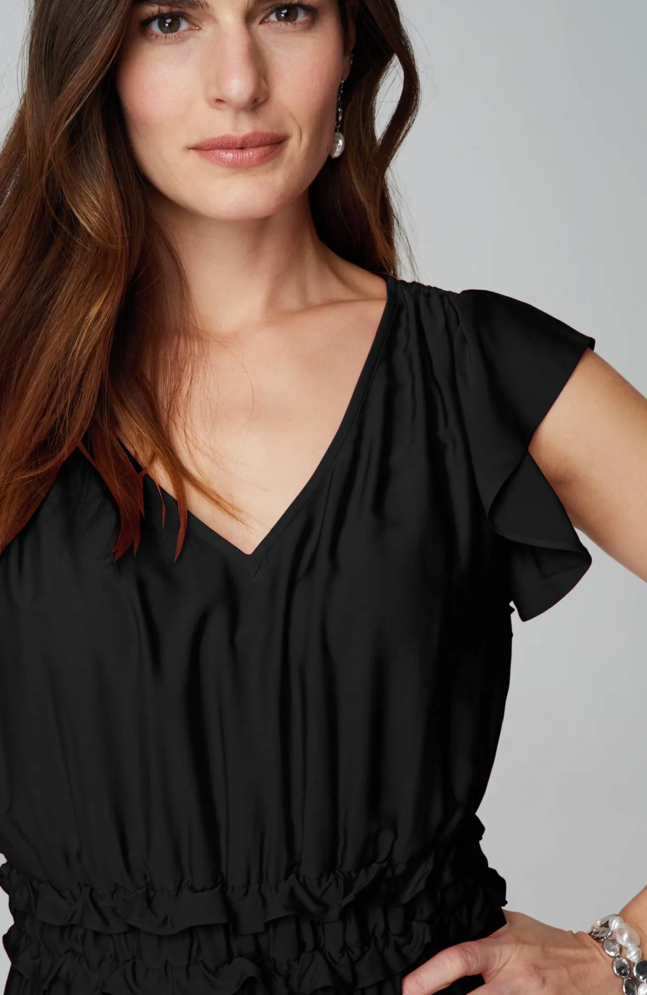 J.Jill Elevated Ruffle-Trimmed Midi Dress Online