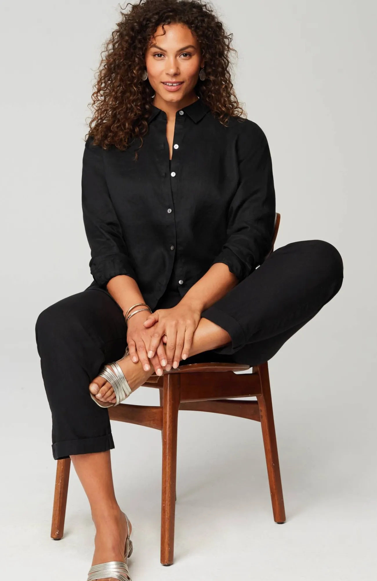 J.Jill Everyday Linen Button-Front Shirt Cheap