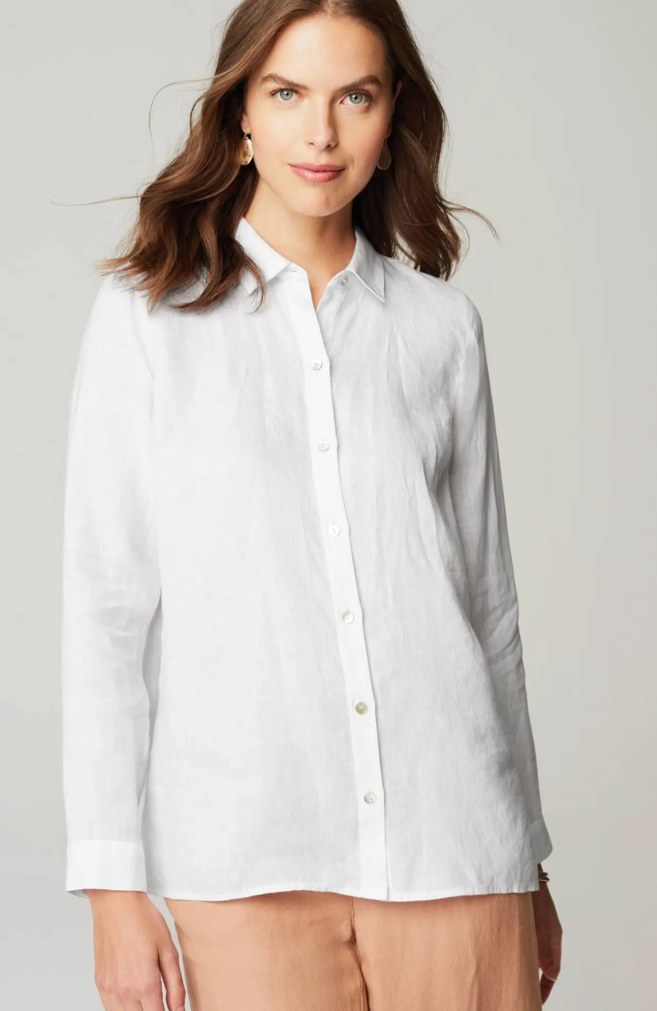 J.Jill Everyday Linen Button-Front Shirt Cheap